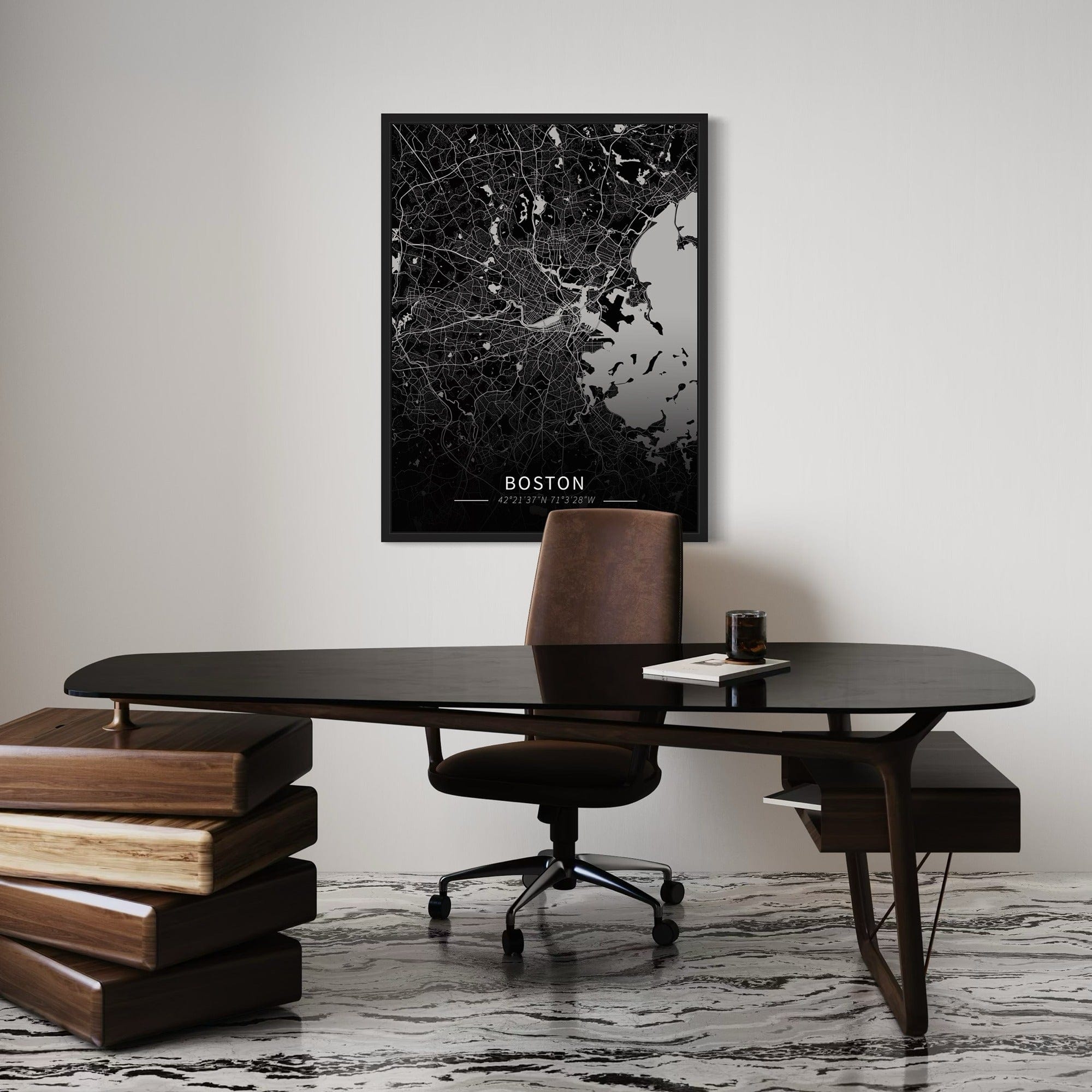 Boston City Map Canvas
