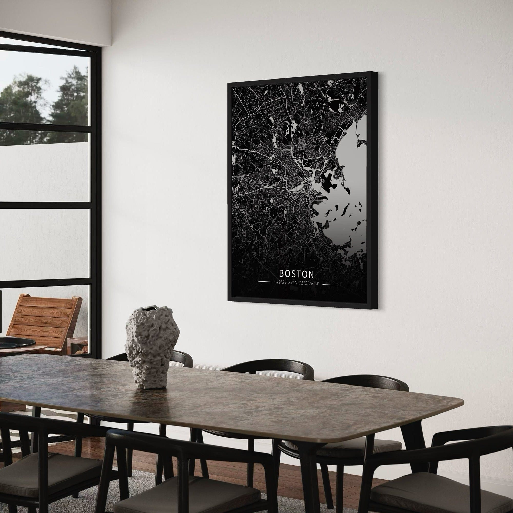 Boston City Map Canvas