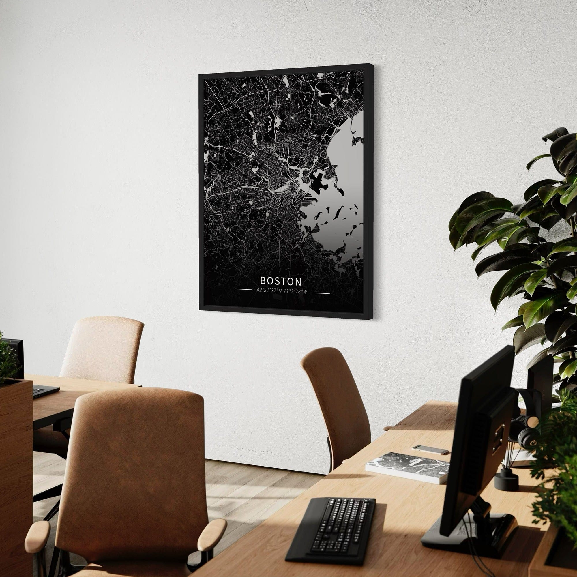 Boston City Map Canvas
