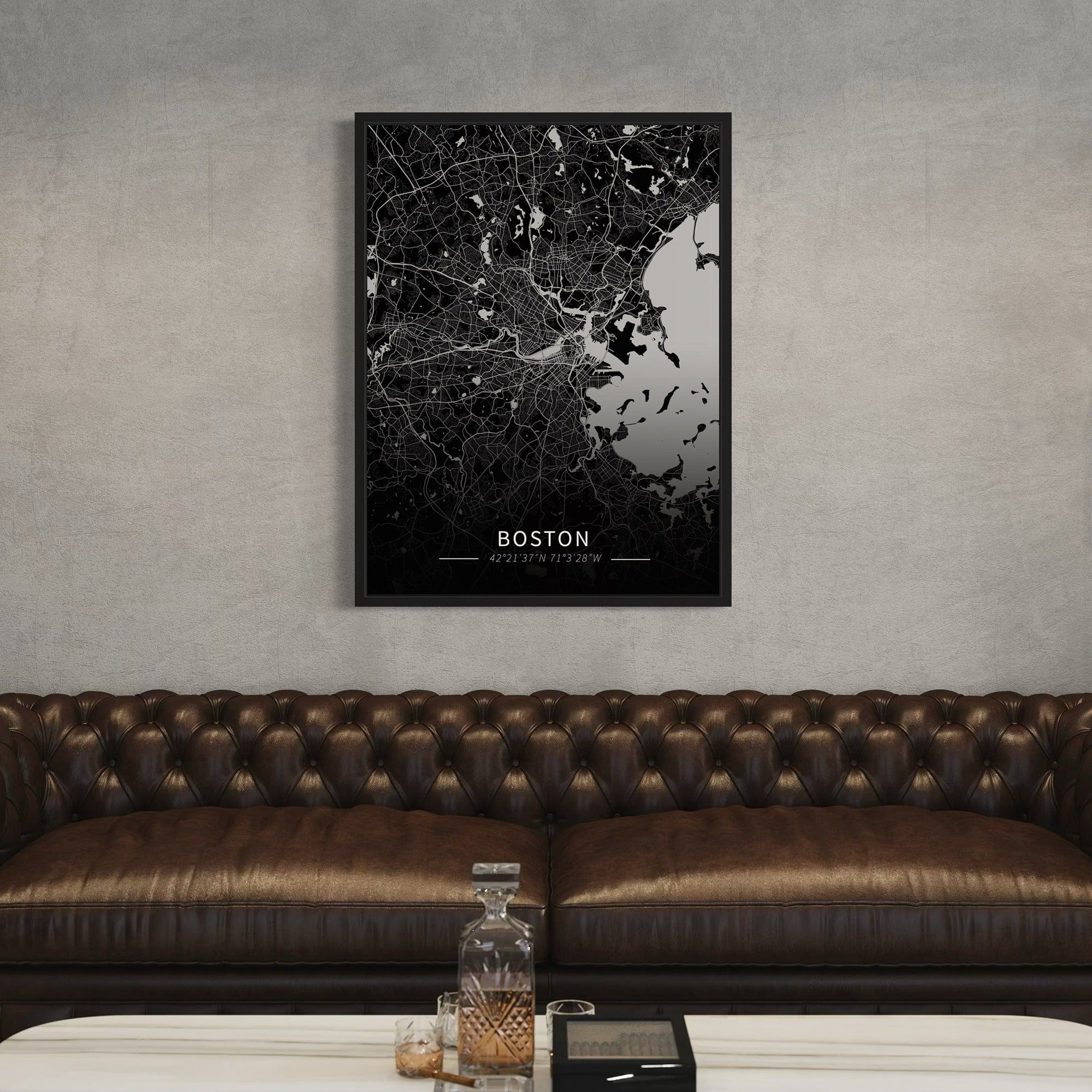 Boston City Map Canvas