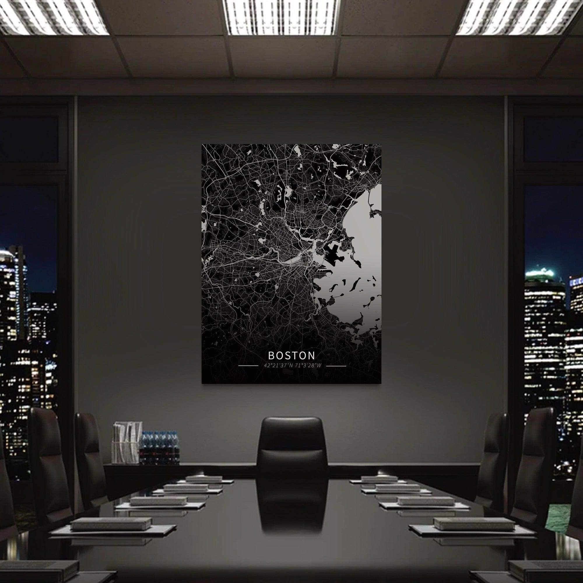 Boston City Map Canvas