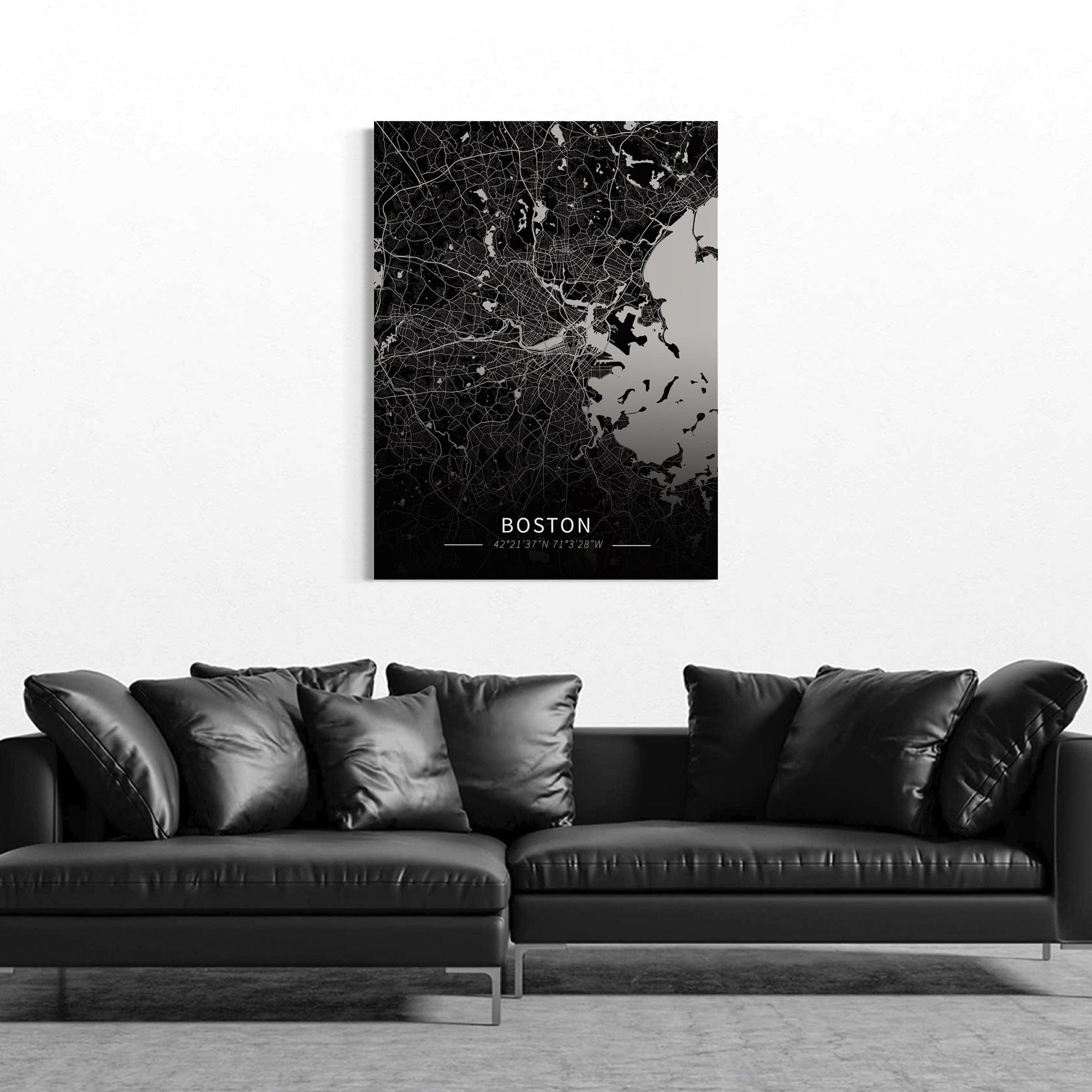 Boston City Map Canvas
