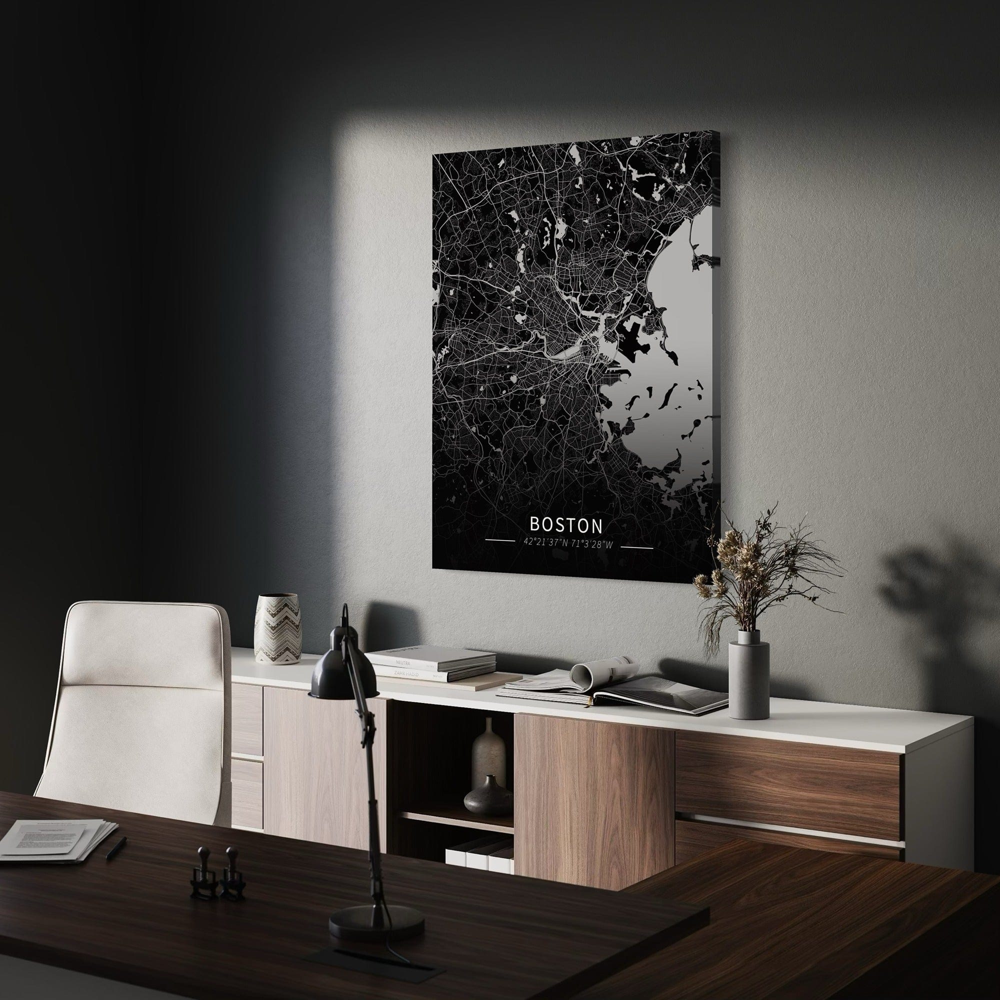 Boston City Map Canvas