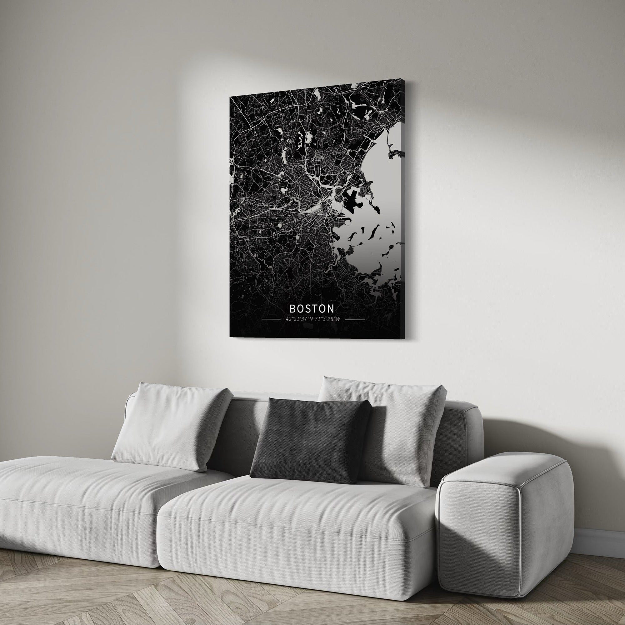 Boston City Map Canvas