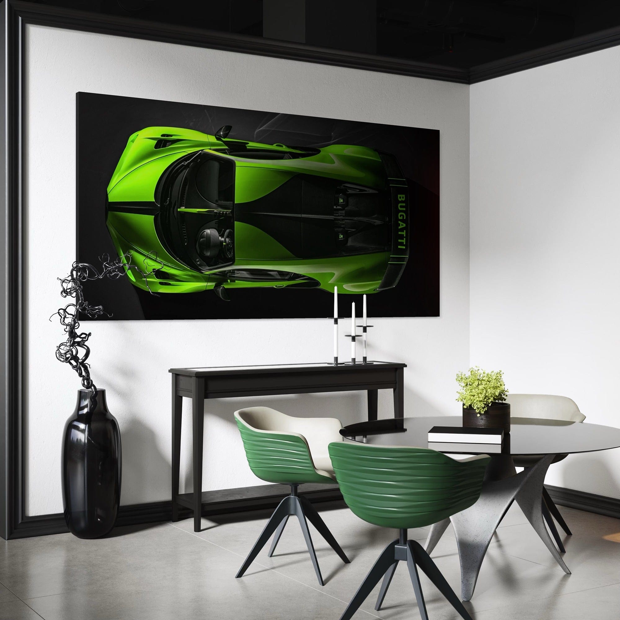 Green Bugatti Magenta - Canvas Wall Art Print