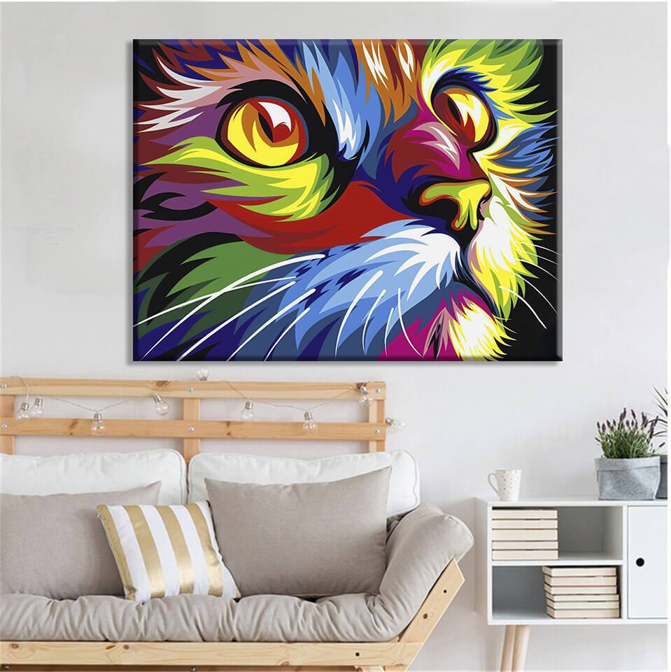 Colorful Cat Canvas