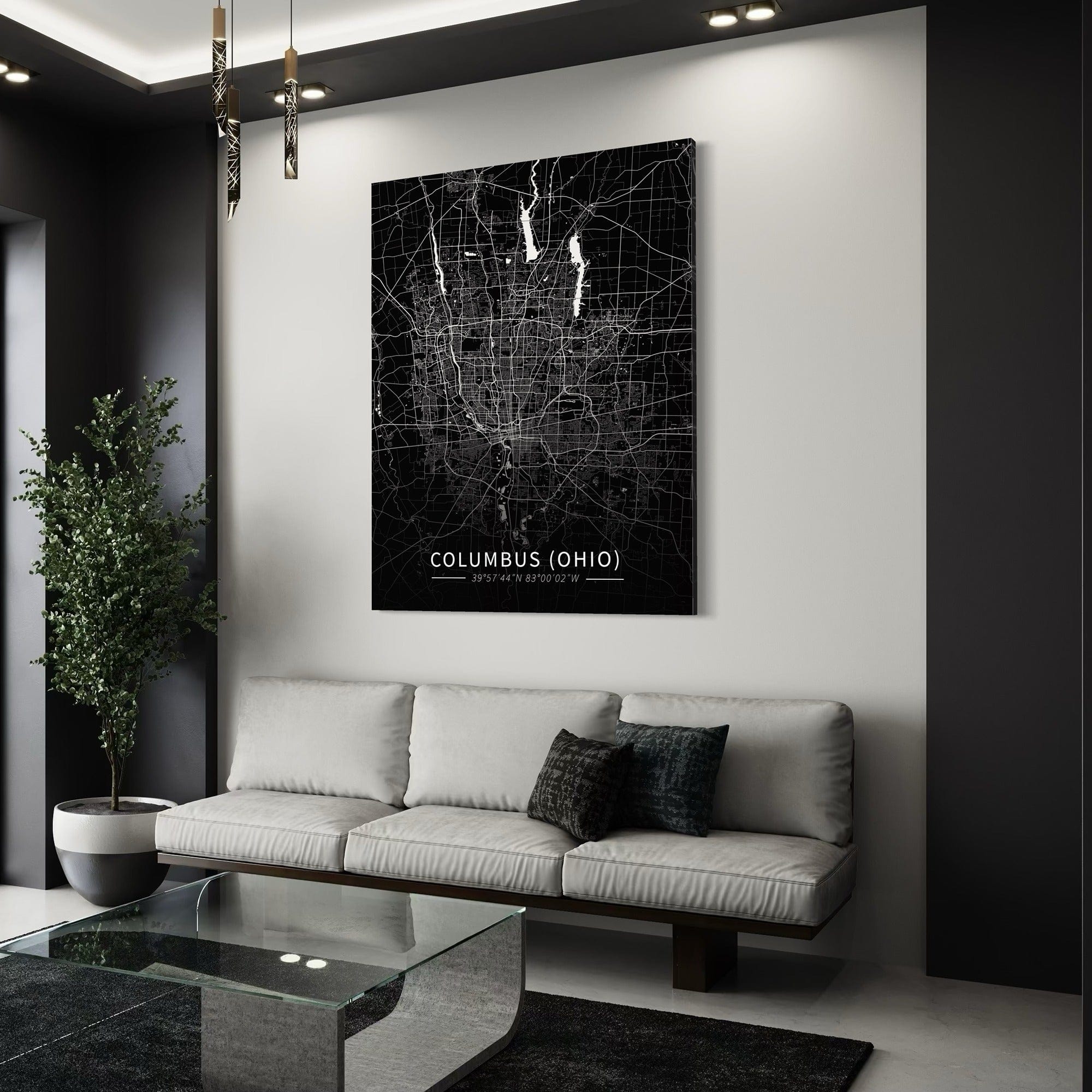 Columbus City Map Canvas