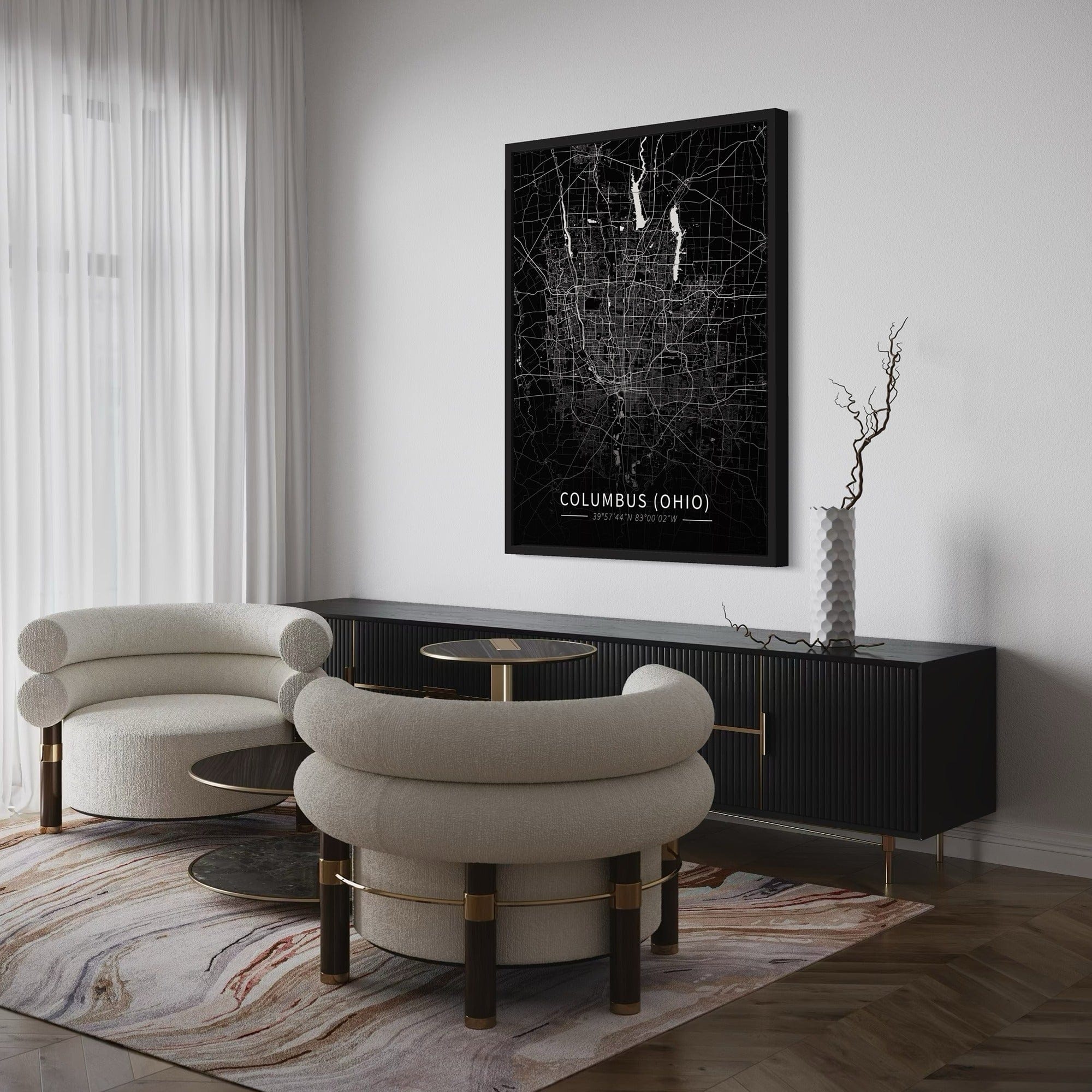 Columbus City Map Canvas