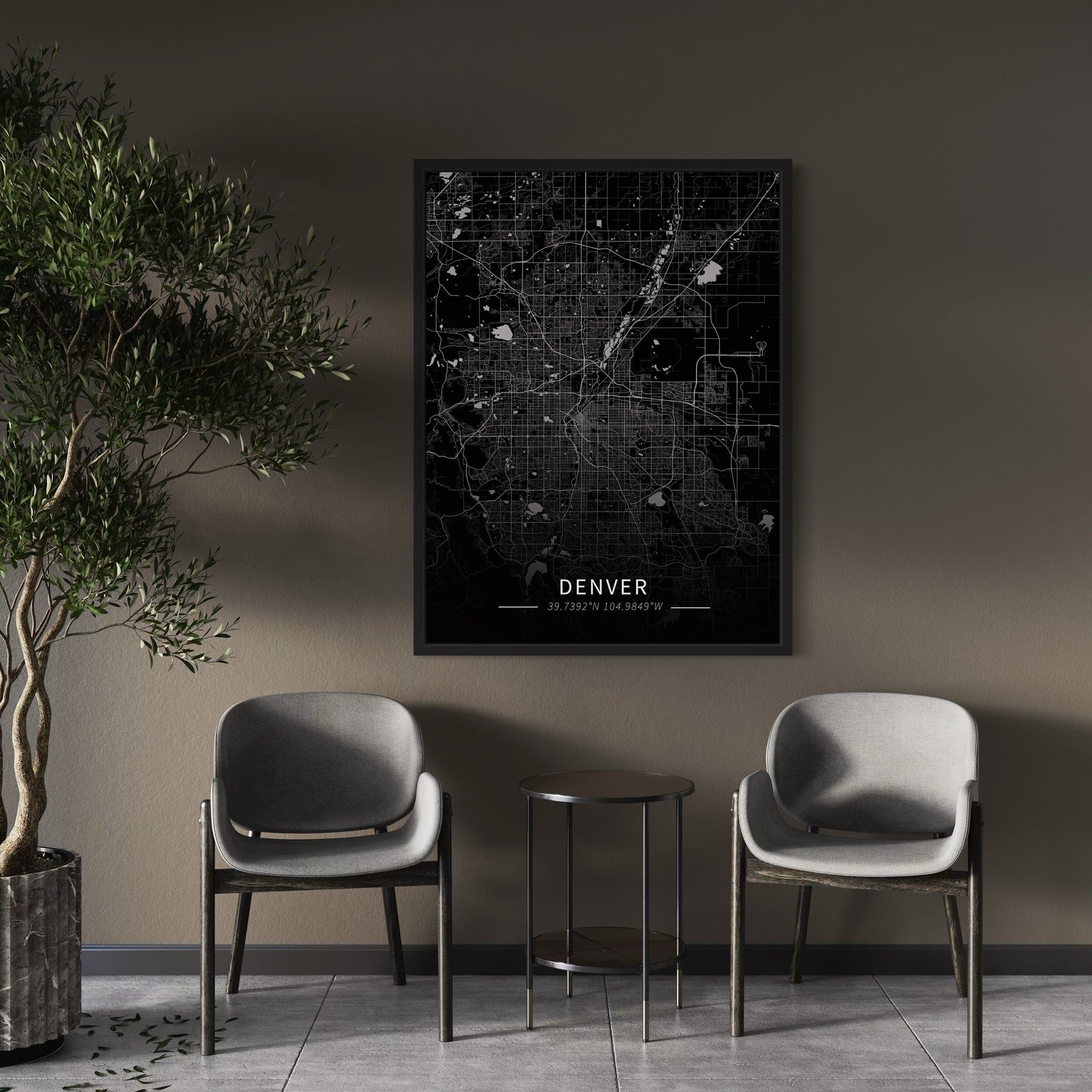 Denver City Map Canvas
