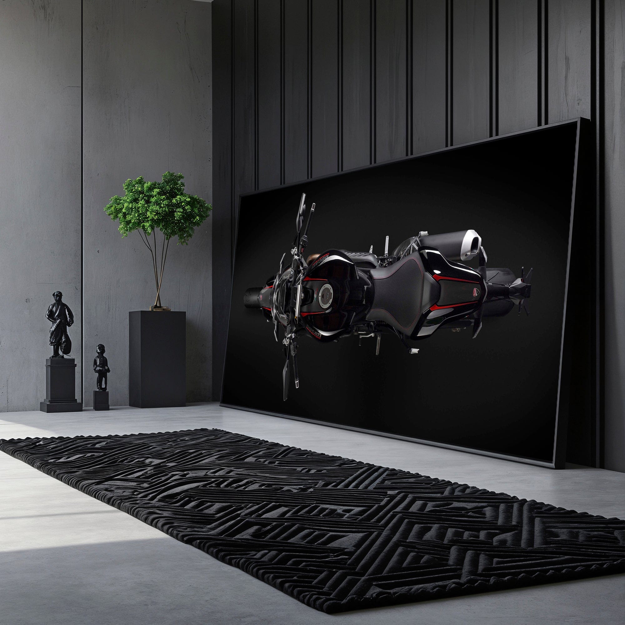 Ducati Monster 1200 R Wall Art - Motorcycle Canvas Print for Home & Garage Decor