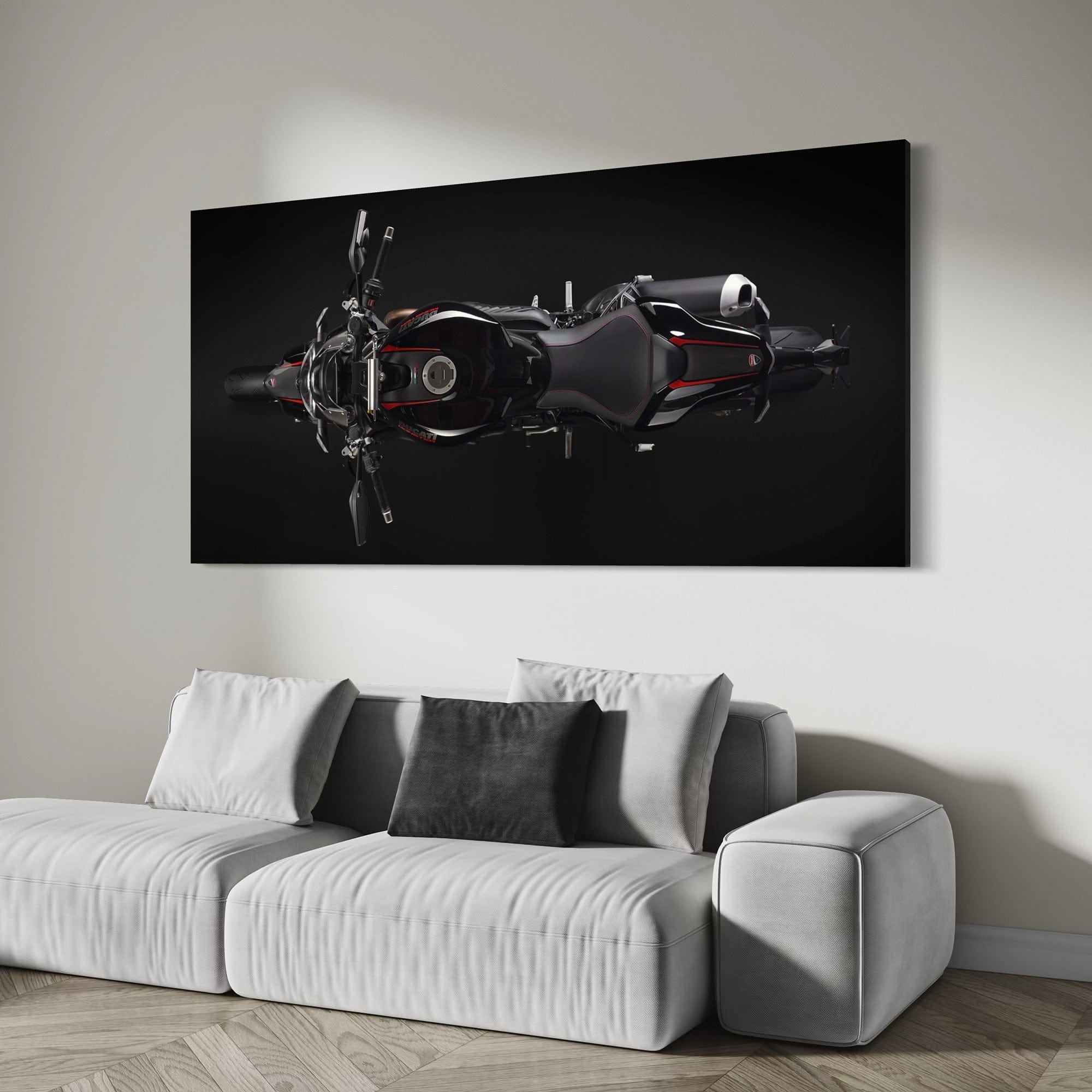 Ducati Monster 1200 R Wall Art - Motorcycle Canvas Print for Home & Garage Decor