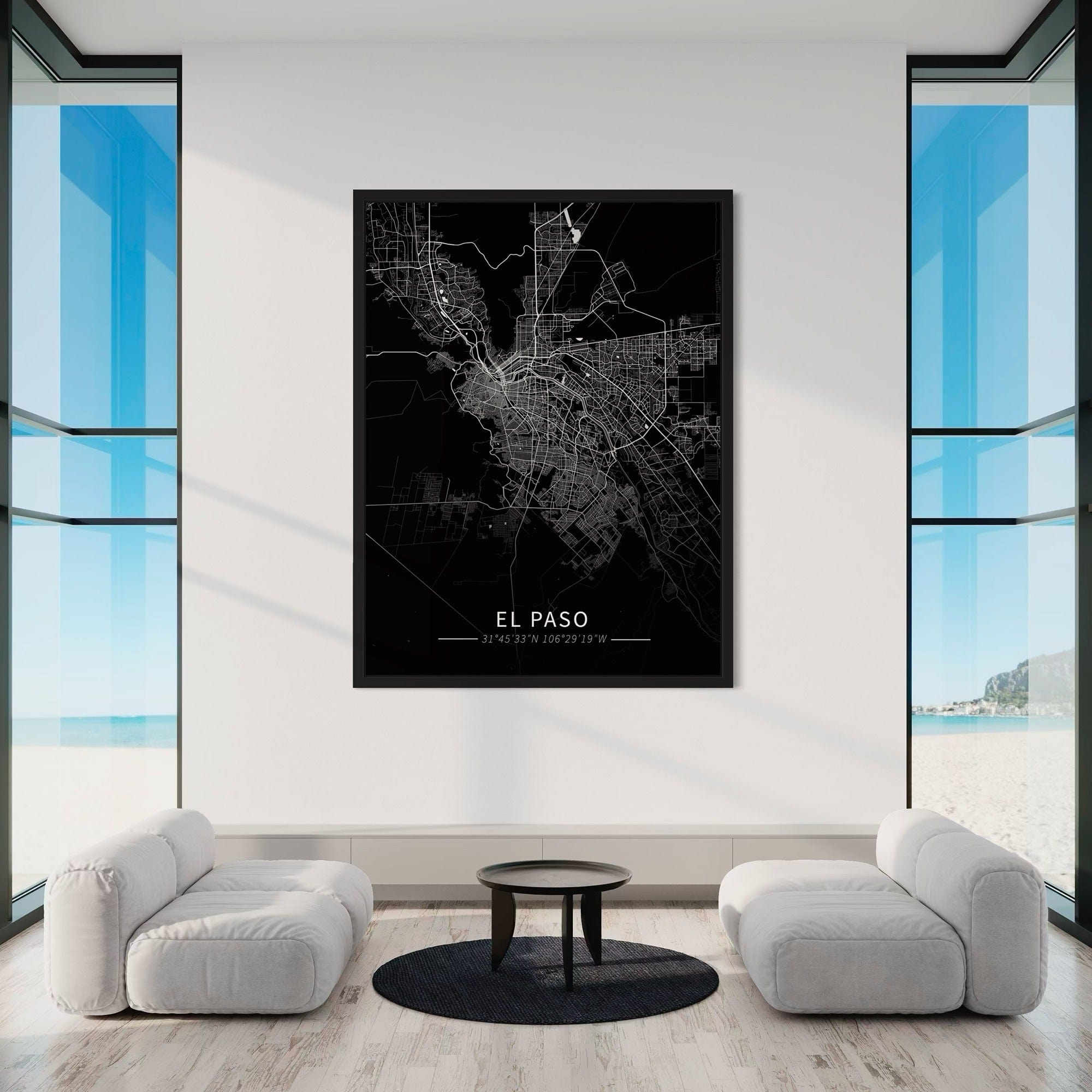 El Paso City Map Canvas