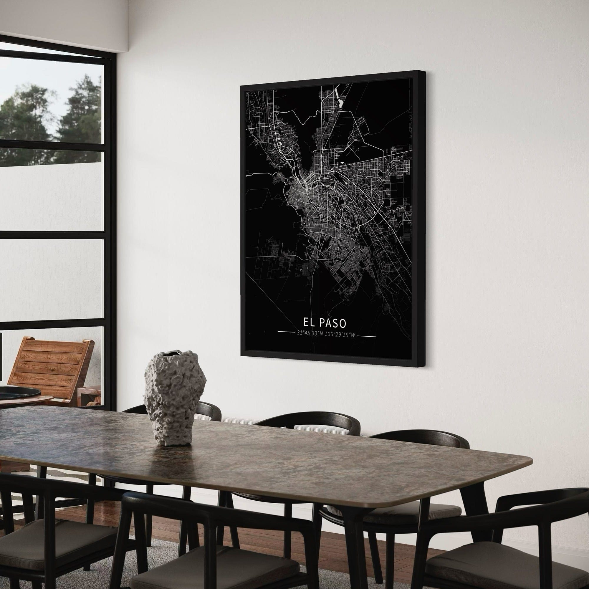 El Paso City Map Canvas