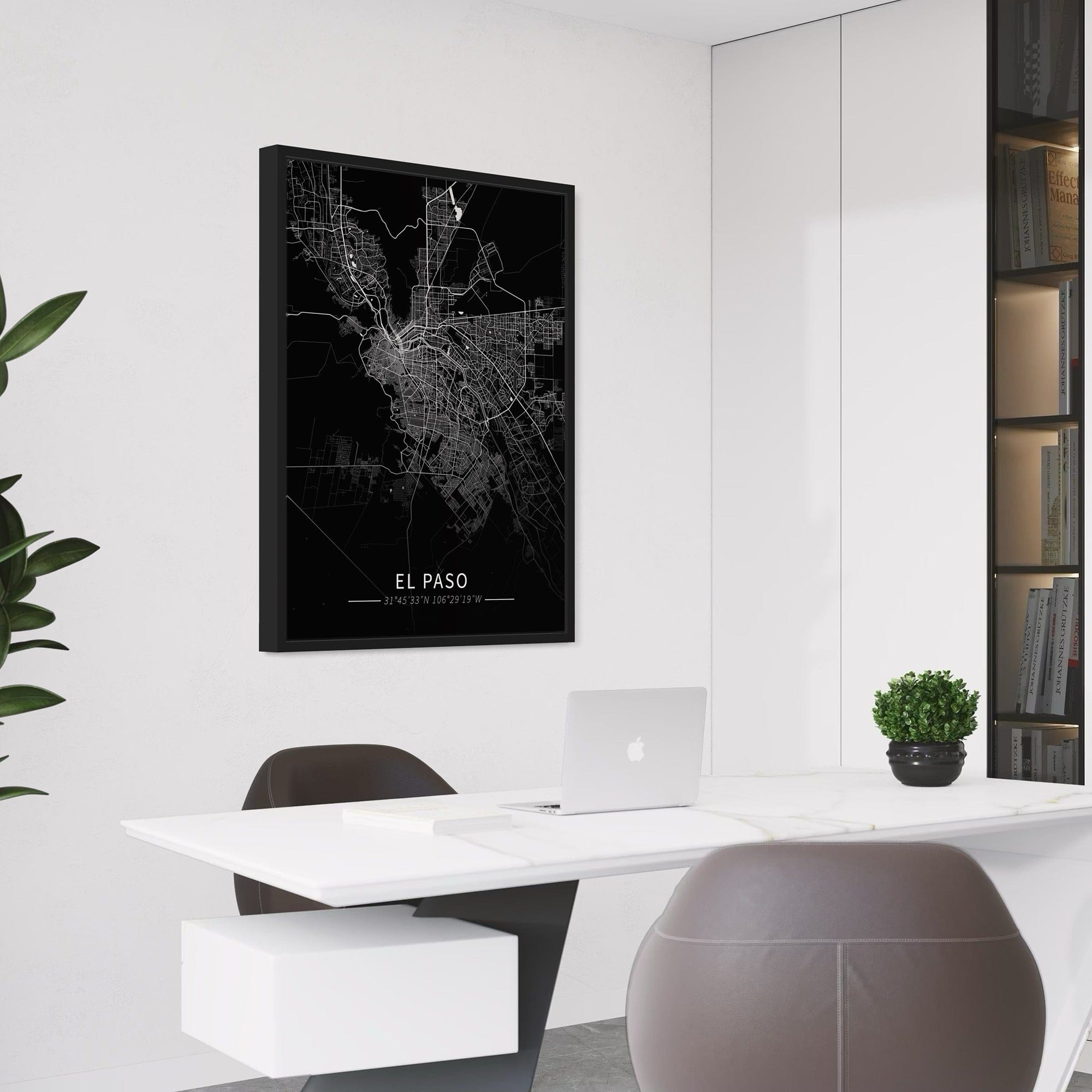 El Paso City Map Canvas