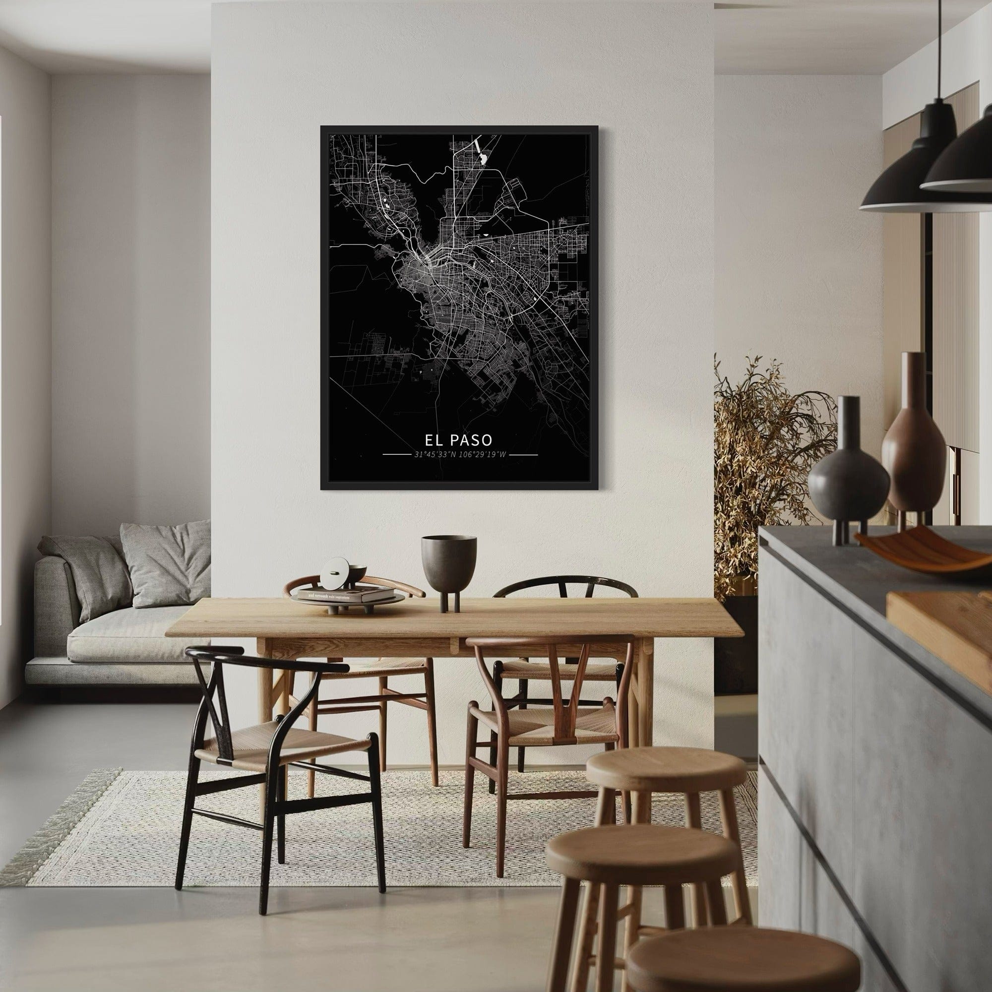 El Paso City Map Canvas