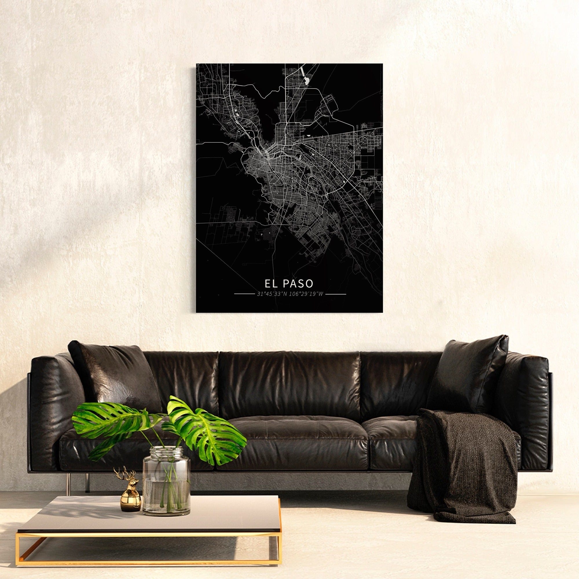 El Paso City Map Canvas