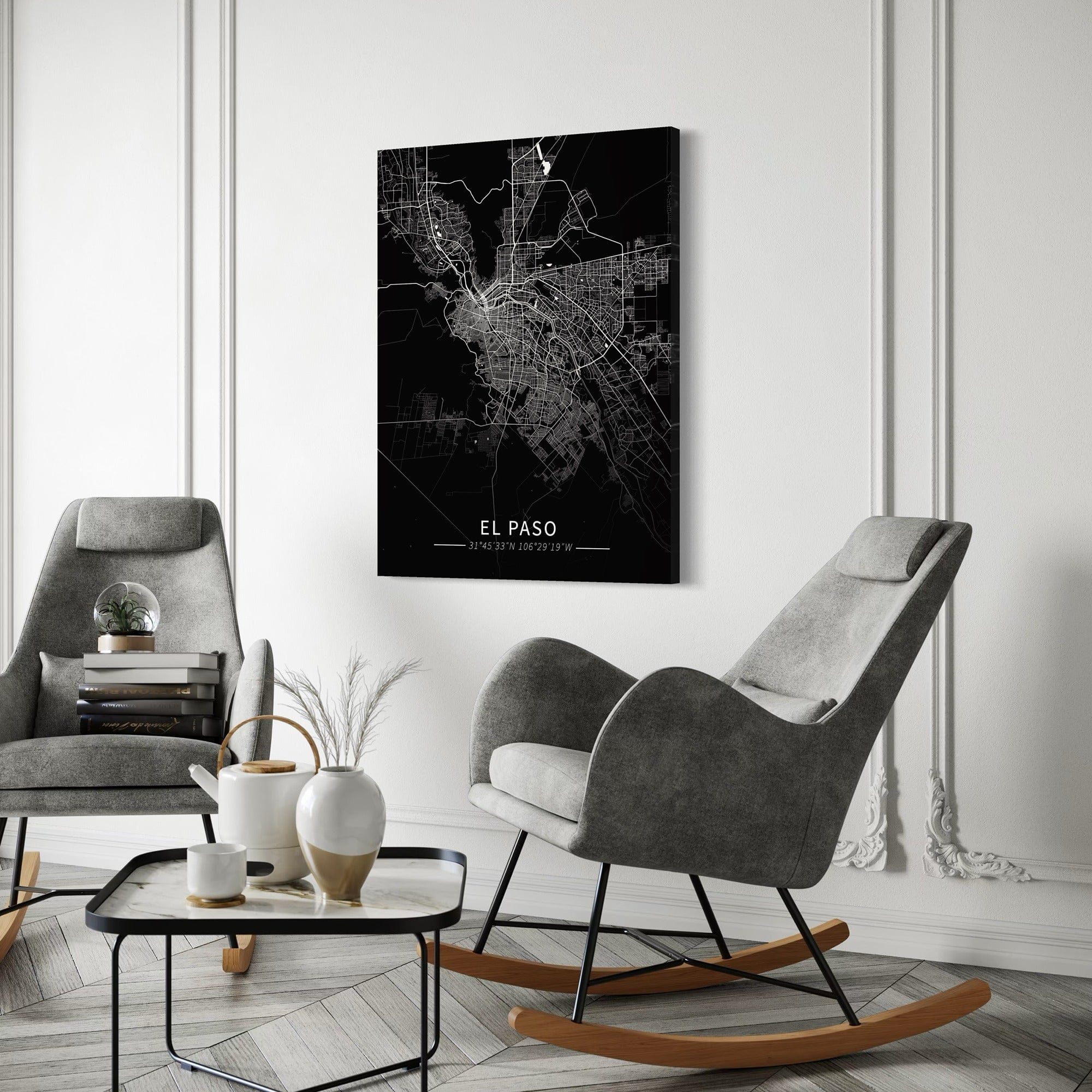 El Paso City Map Canvas