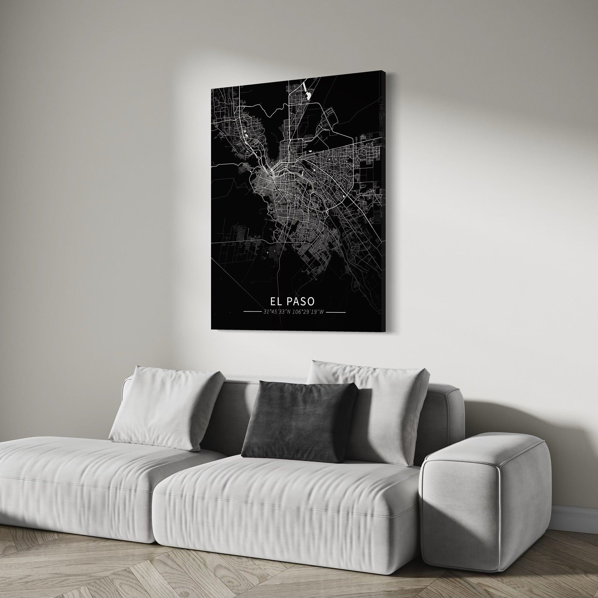 El Paso City Map Canvas