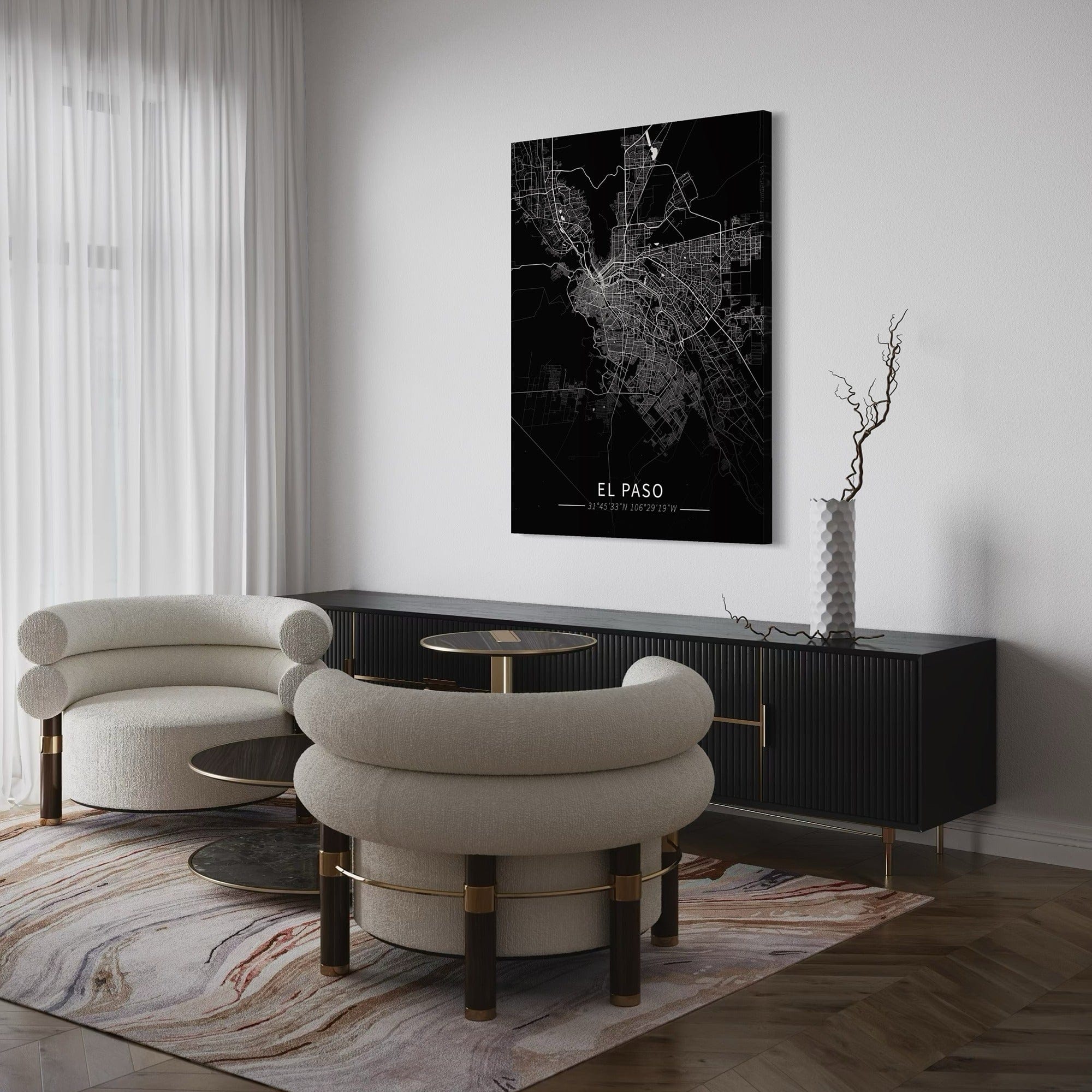 El Paso City Map Canvas