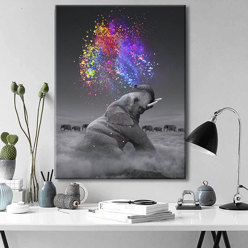 Elephant Color Canvas