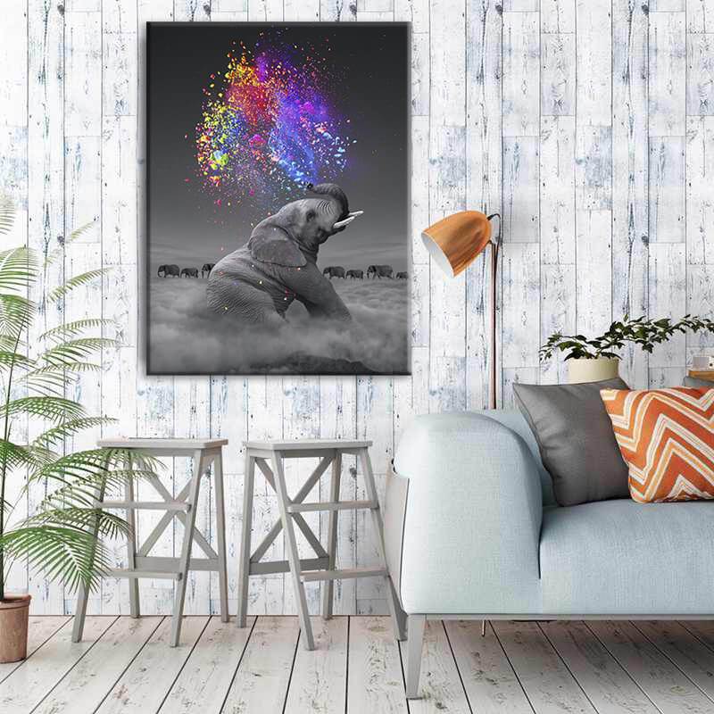Elephant Color Canvas