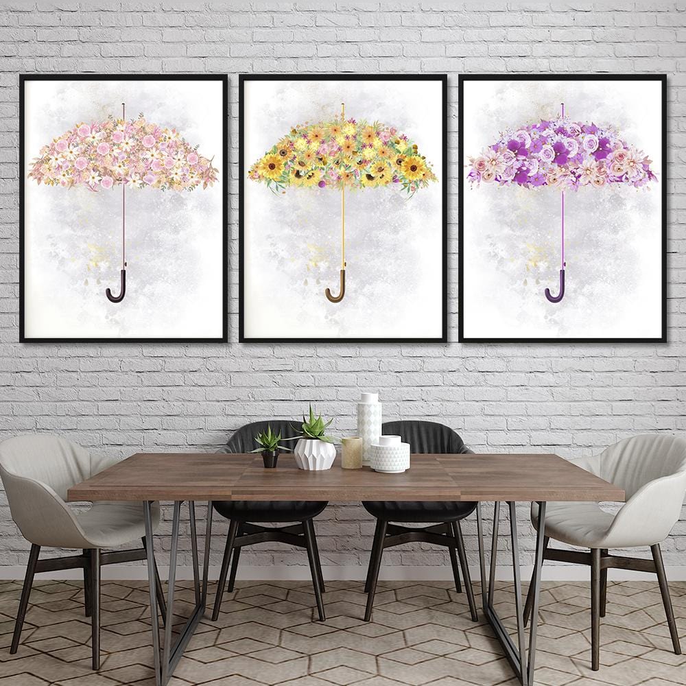Floral Umbrellas Canvas
