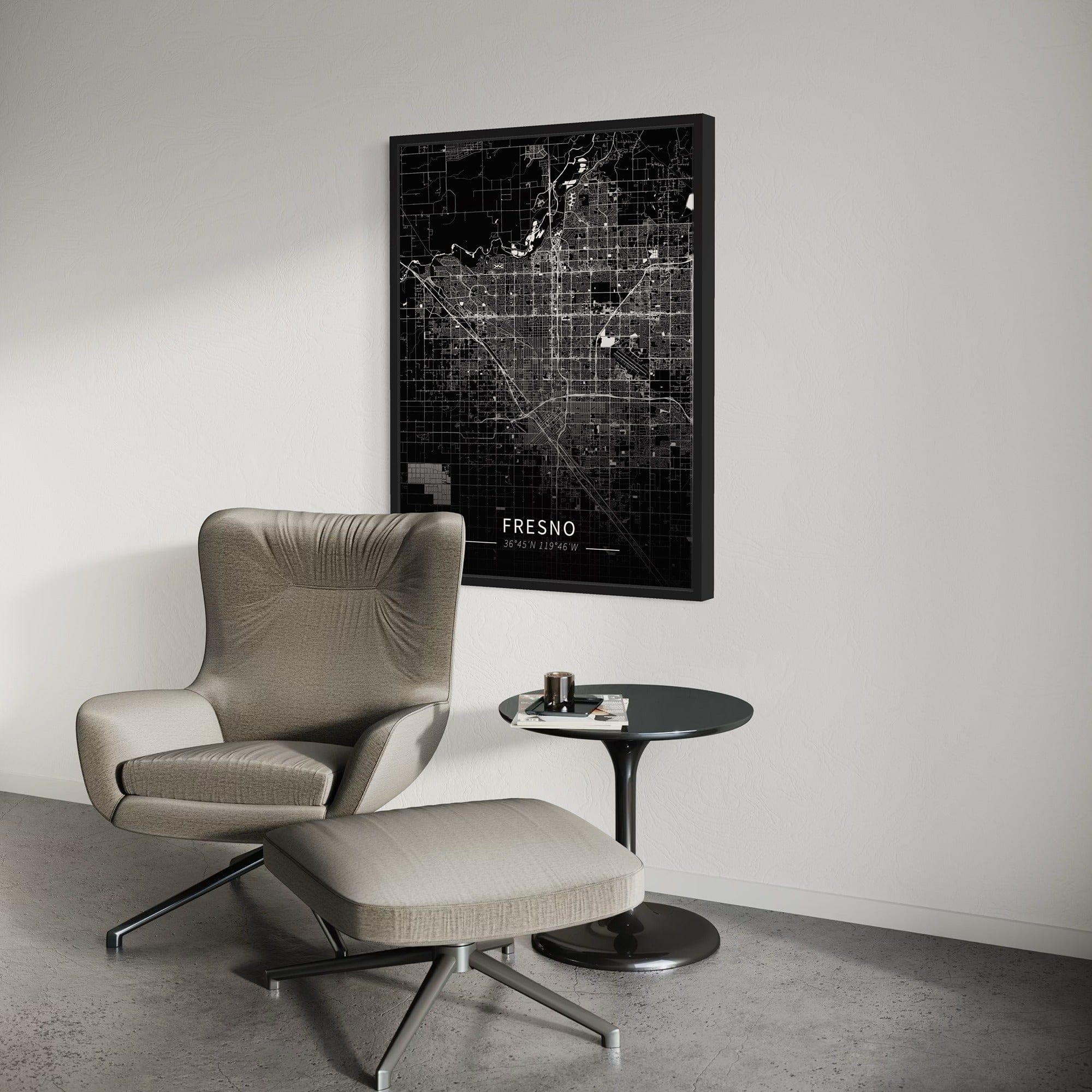 Fresno City Map Canvas