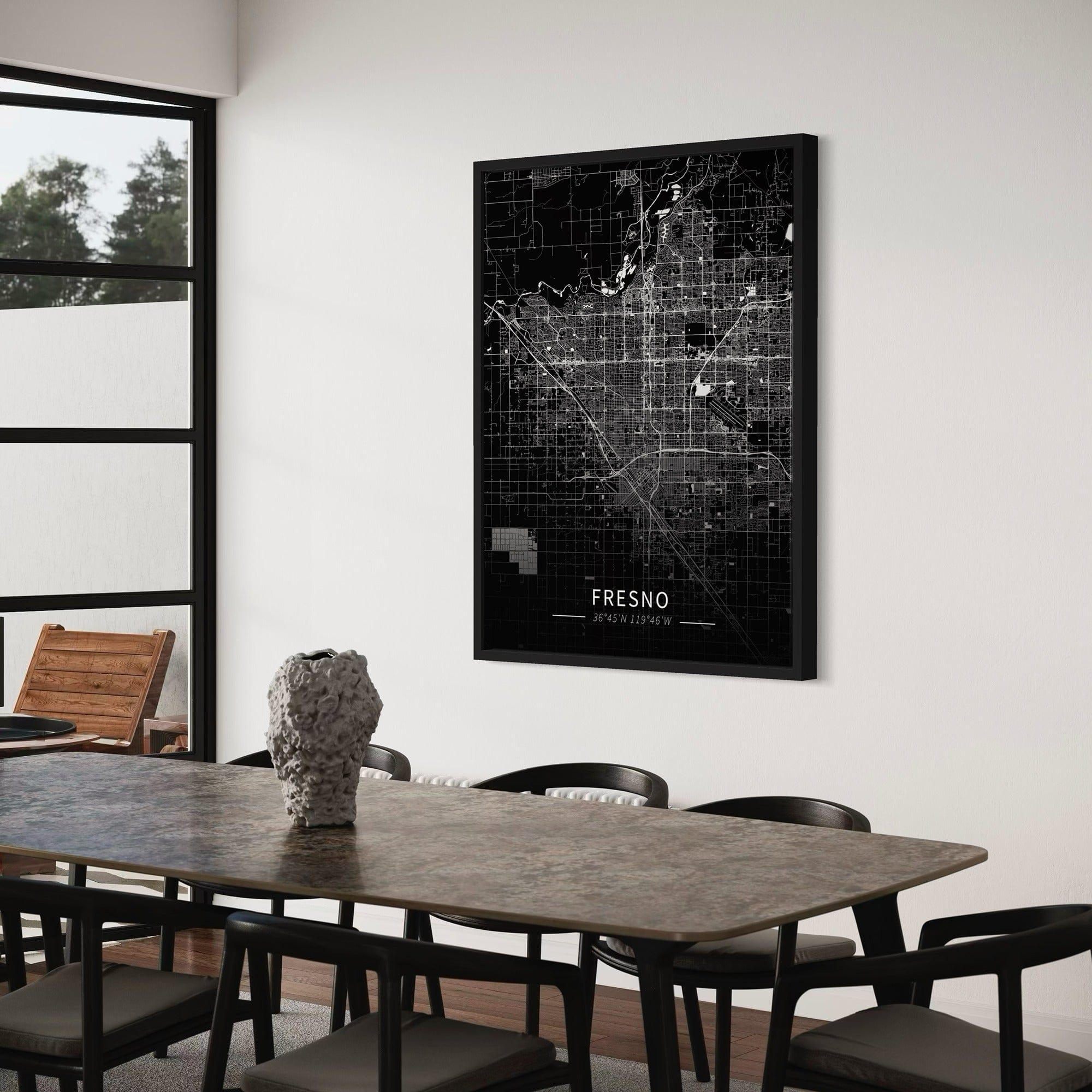 Fresno City Map Canvas