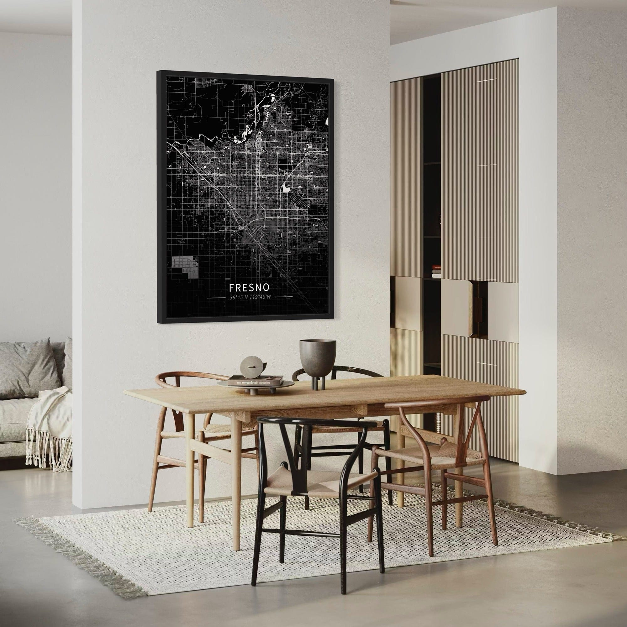 Fresno City Map Canvas