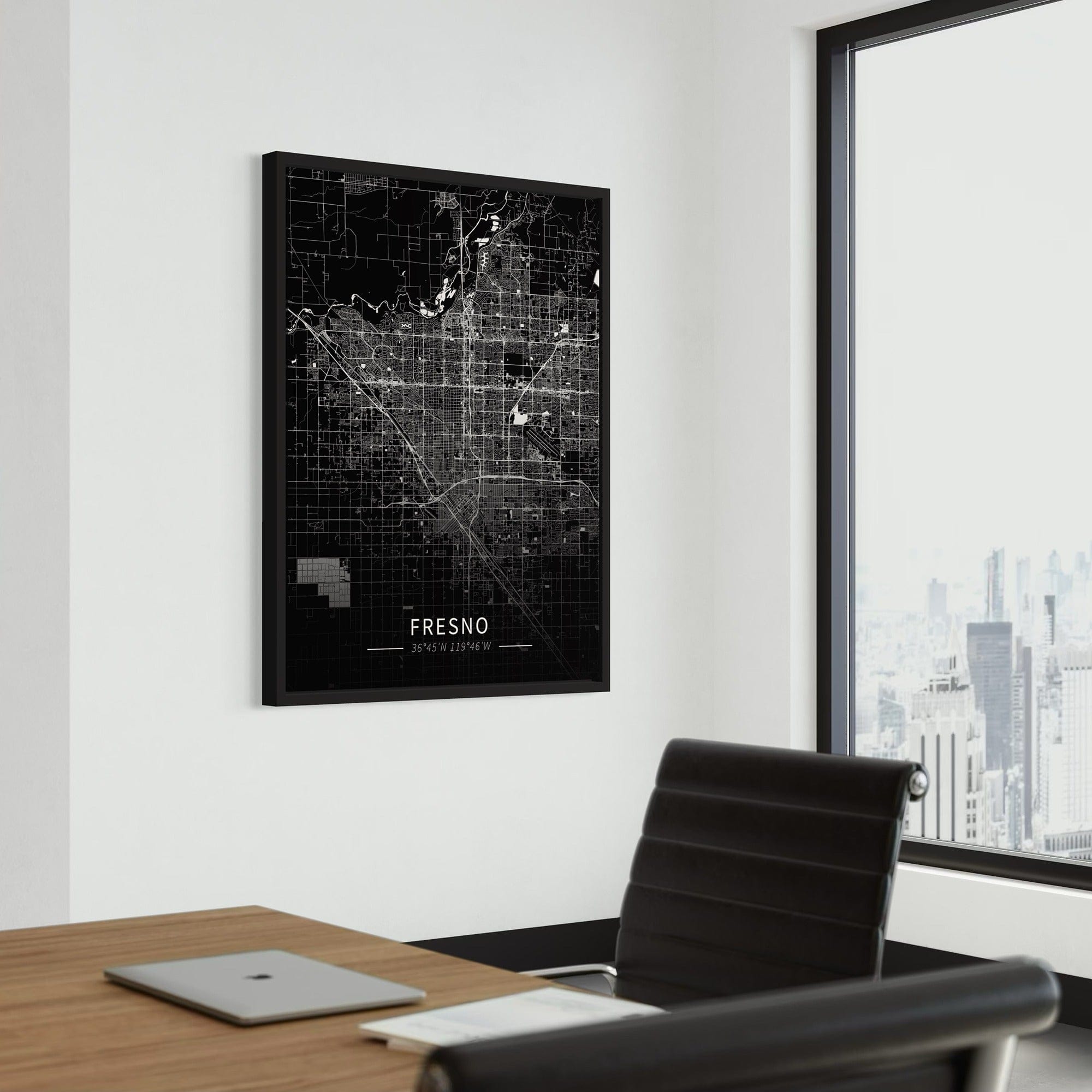 Fresno City Map Canvas