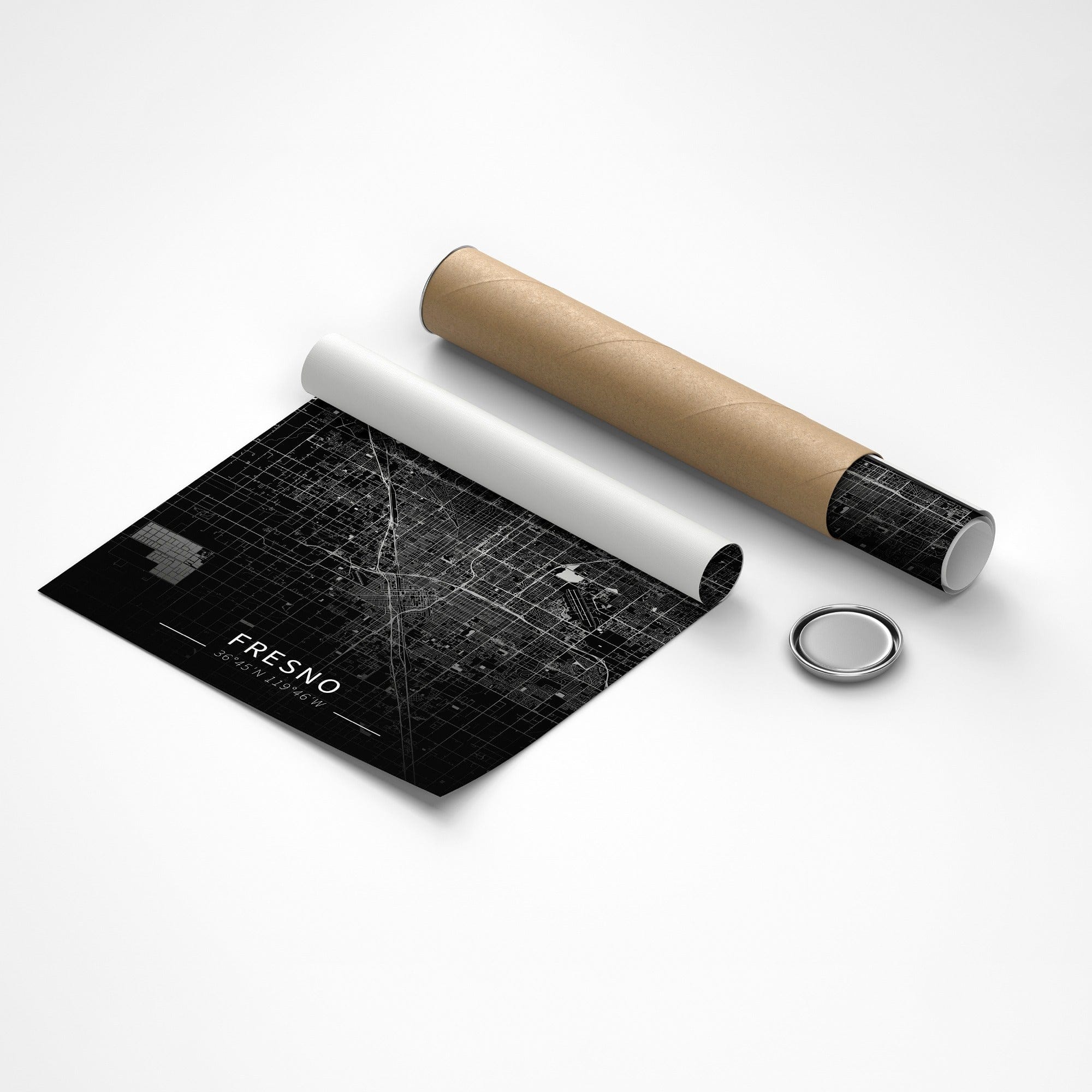 Fresno City Map Canvas