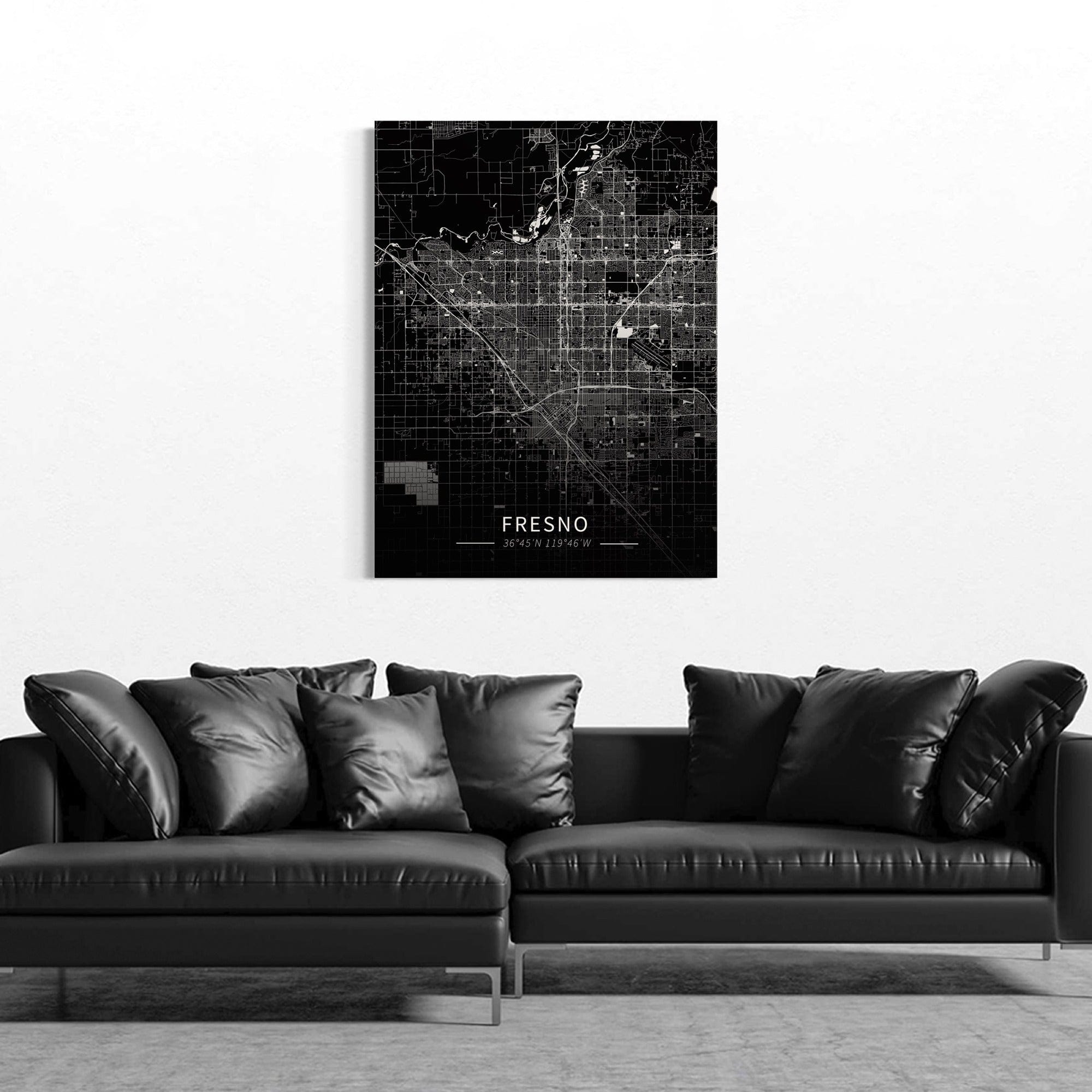 Fresno City Map Canvas