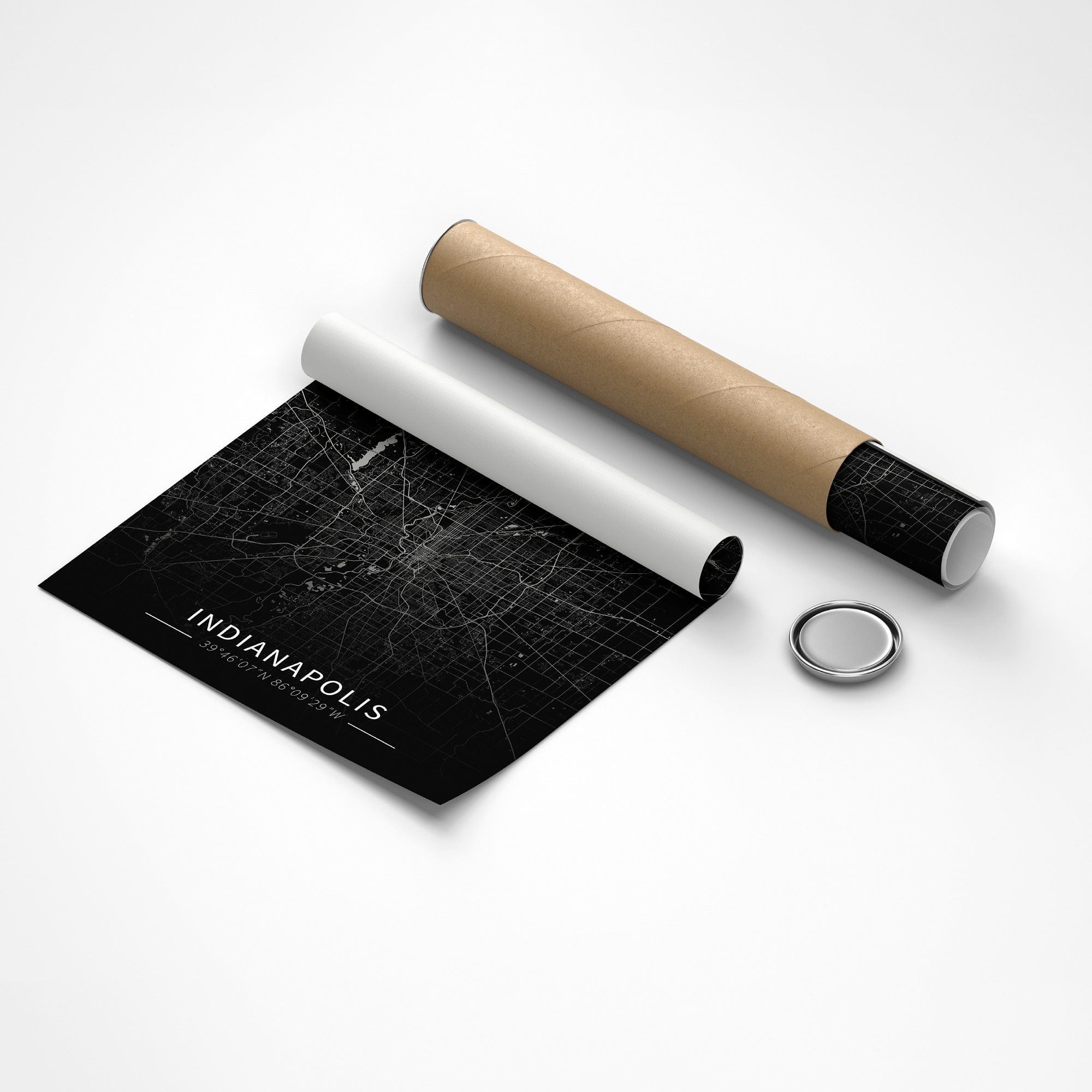 Indianapolis City Map Canvas