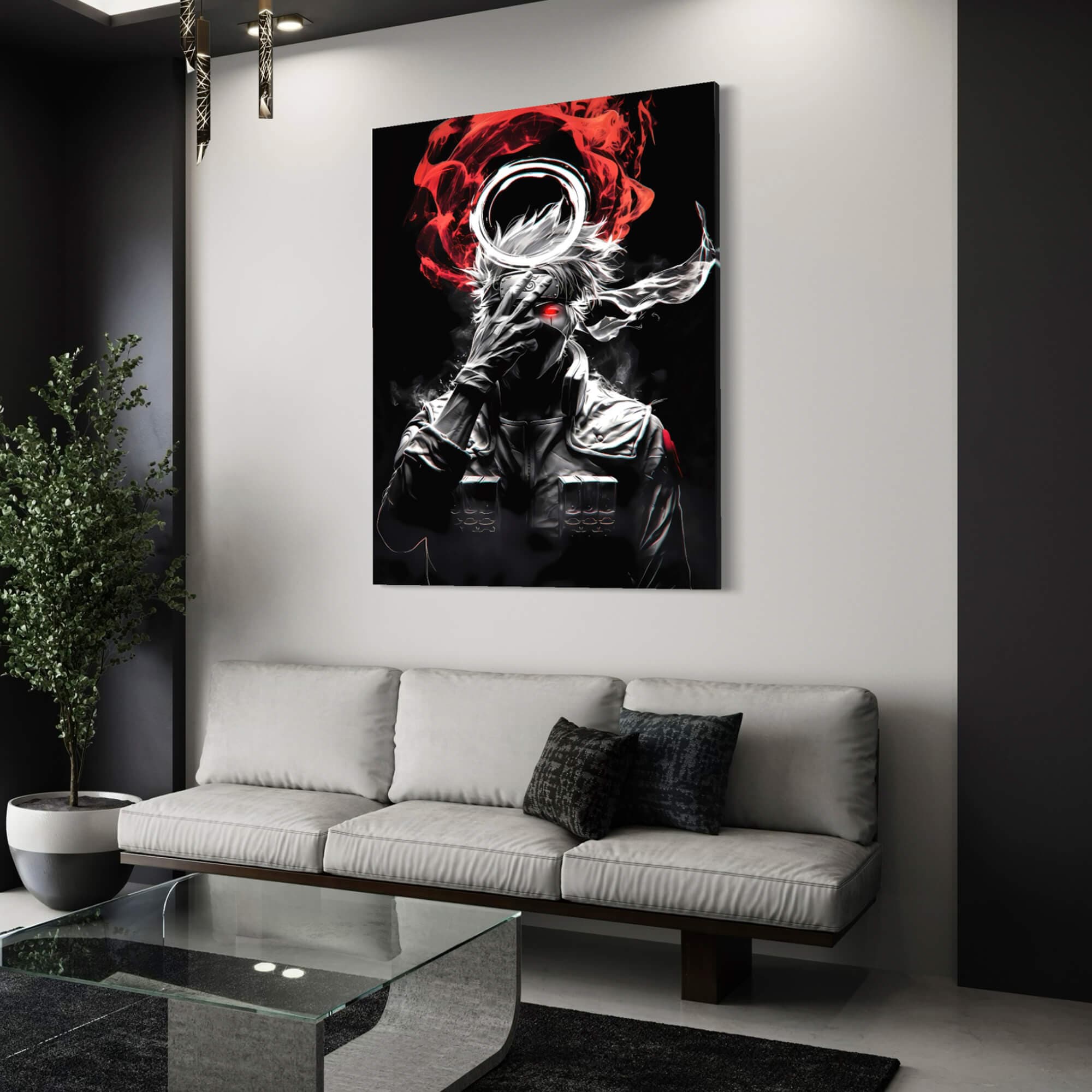 Itachi Uchiha 1116 Dark Canvas Wall Art – A Bold Tribute to the Legendary Ninja
