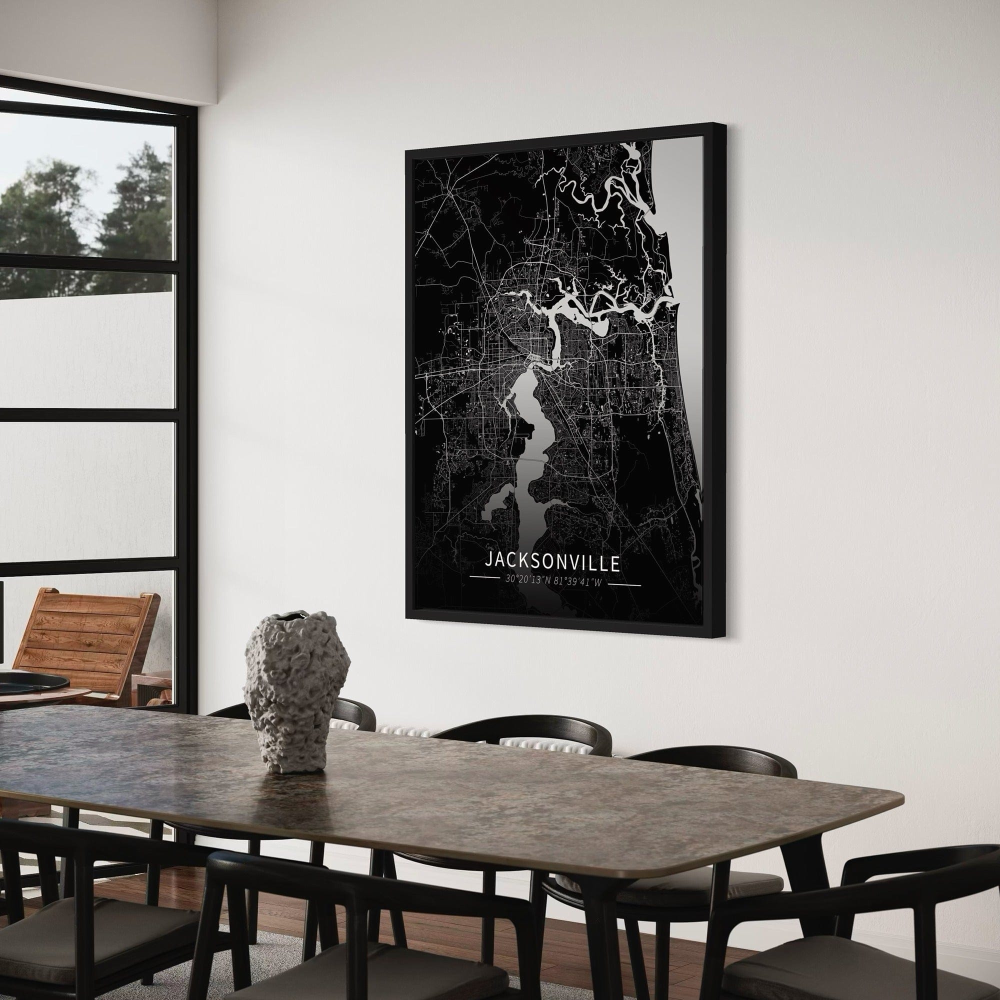 Jacksonville City Map Canvas