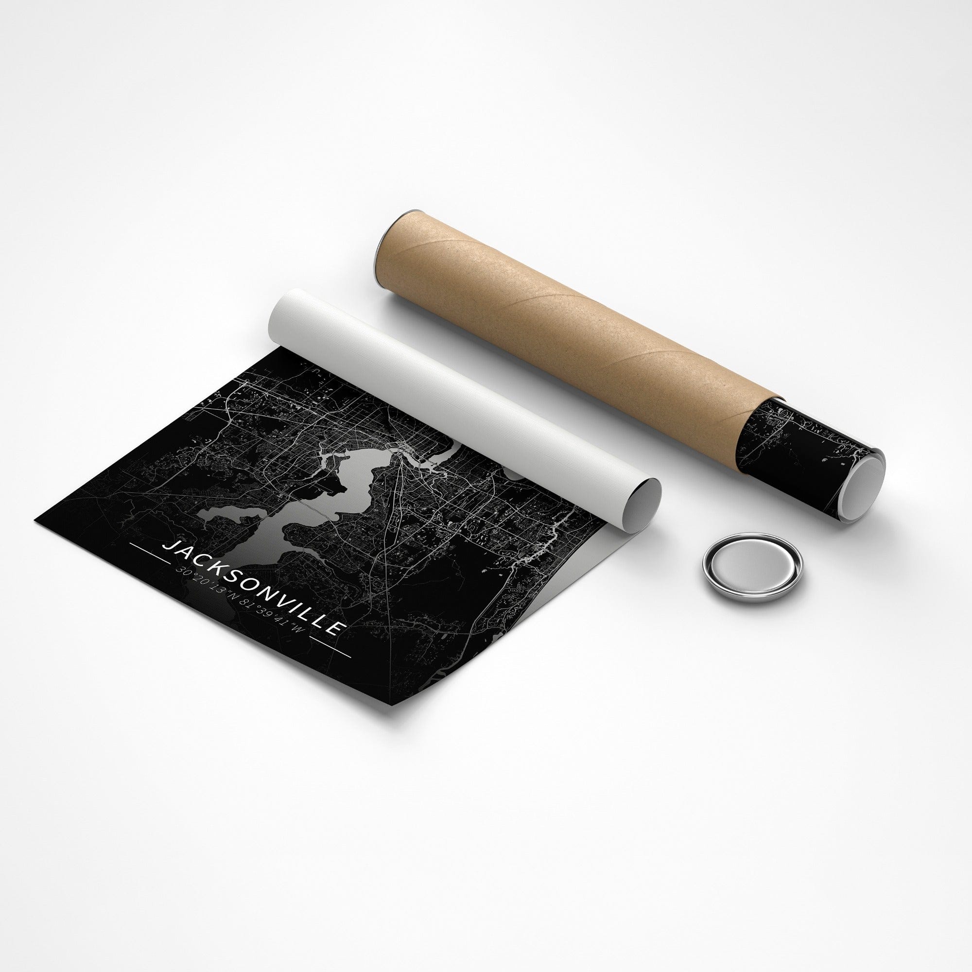 Jacksonville City Map Canvas