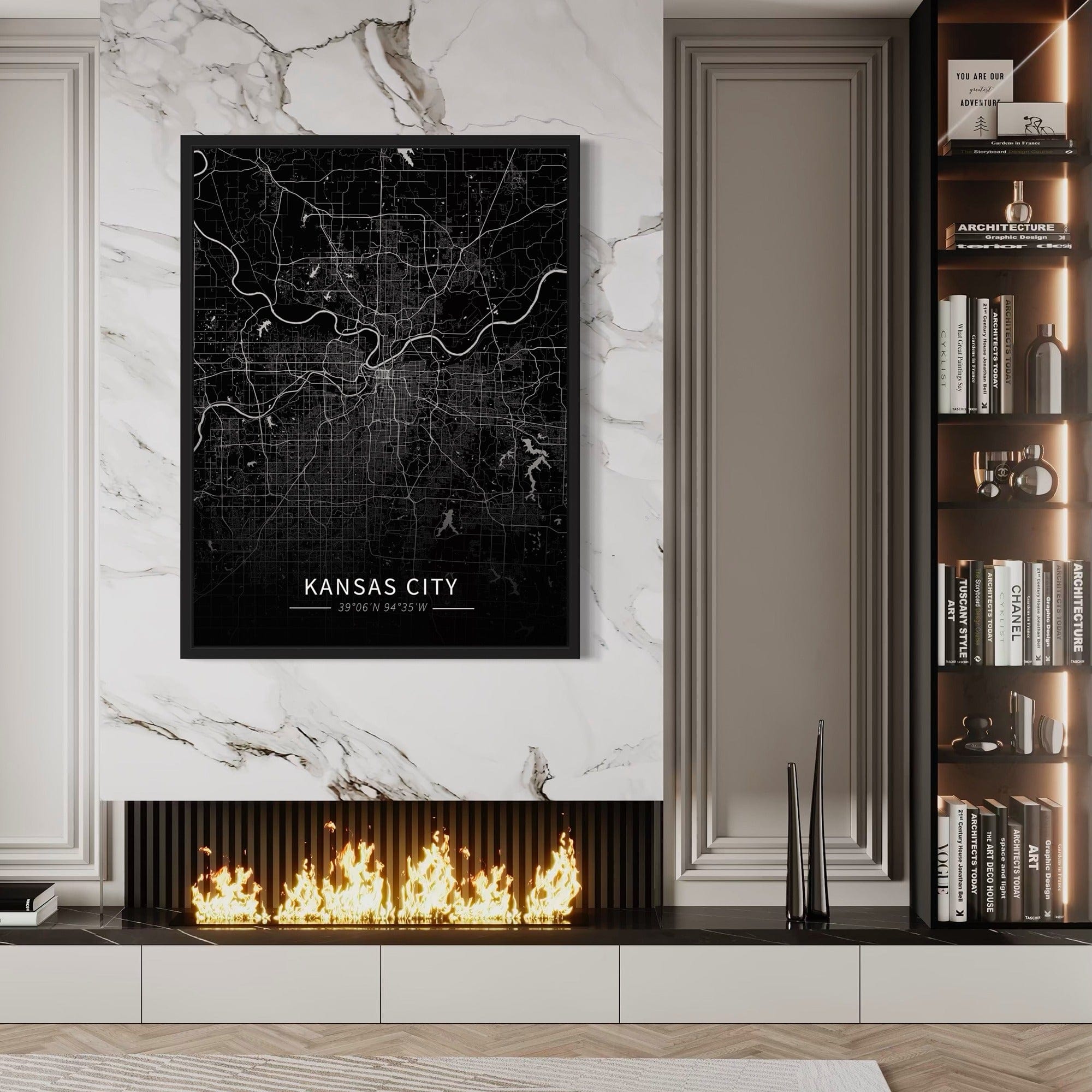Kansas City Map Canvas