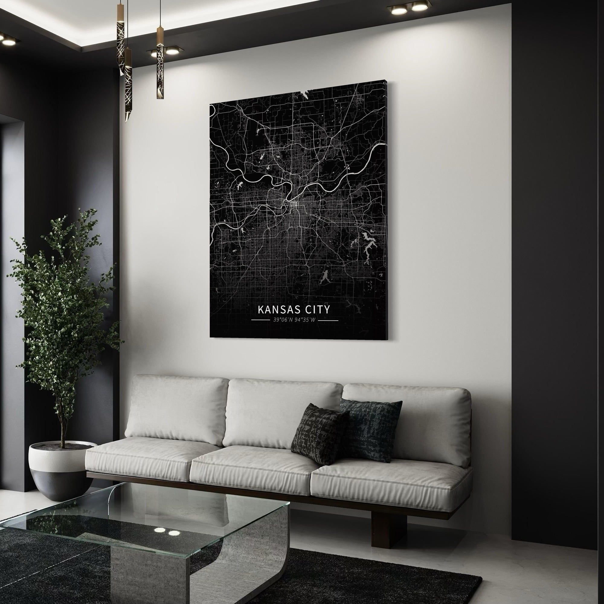 Kansas City Map Canvas