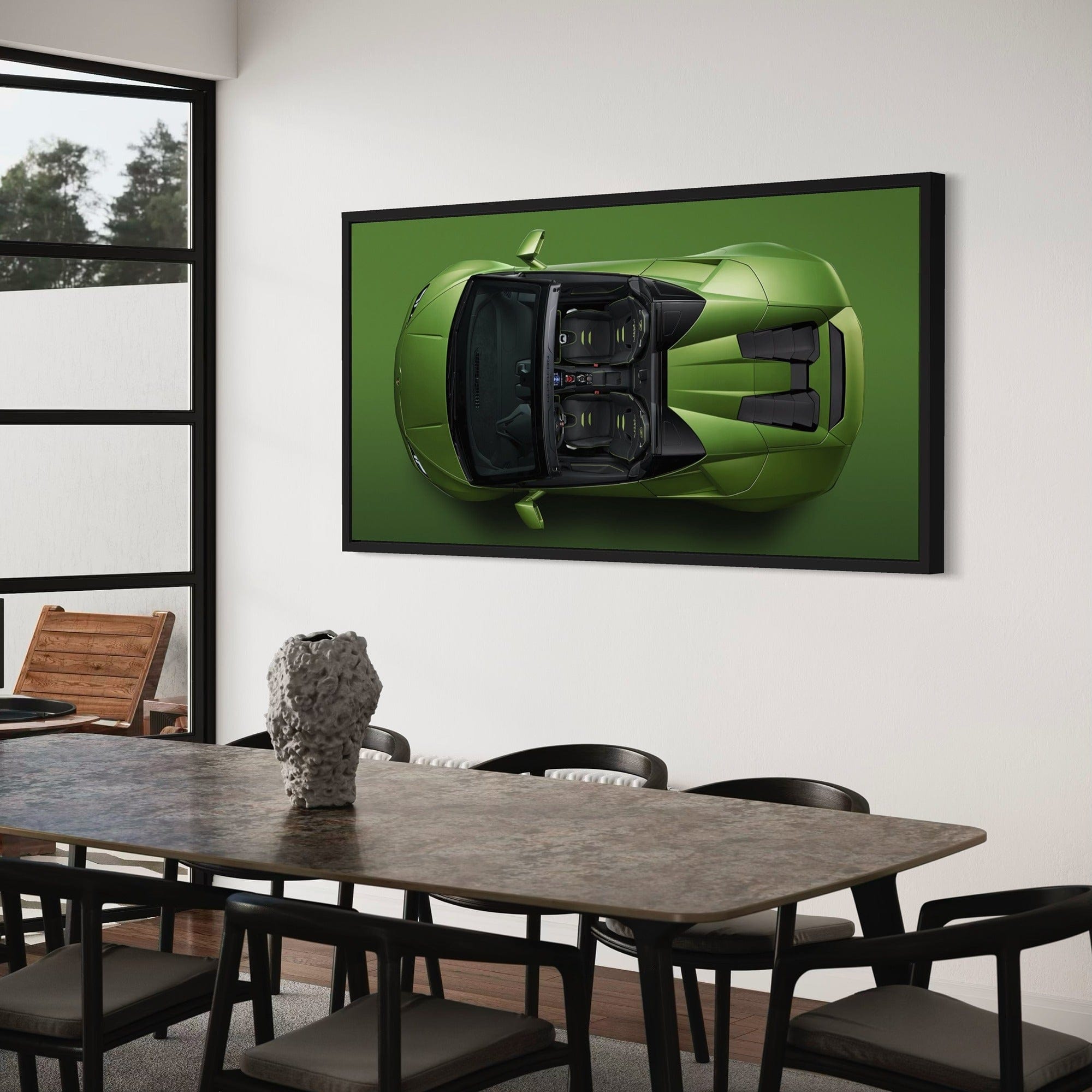 Lamborghini Huracan green - sport car | Canvas Wall Art Print