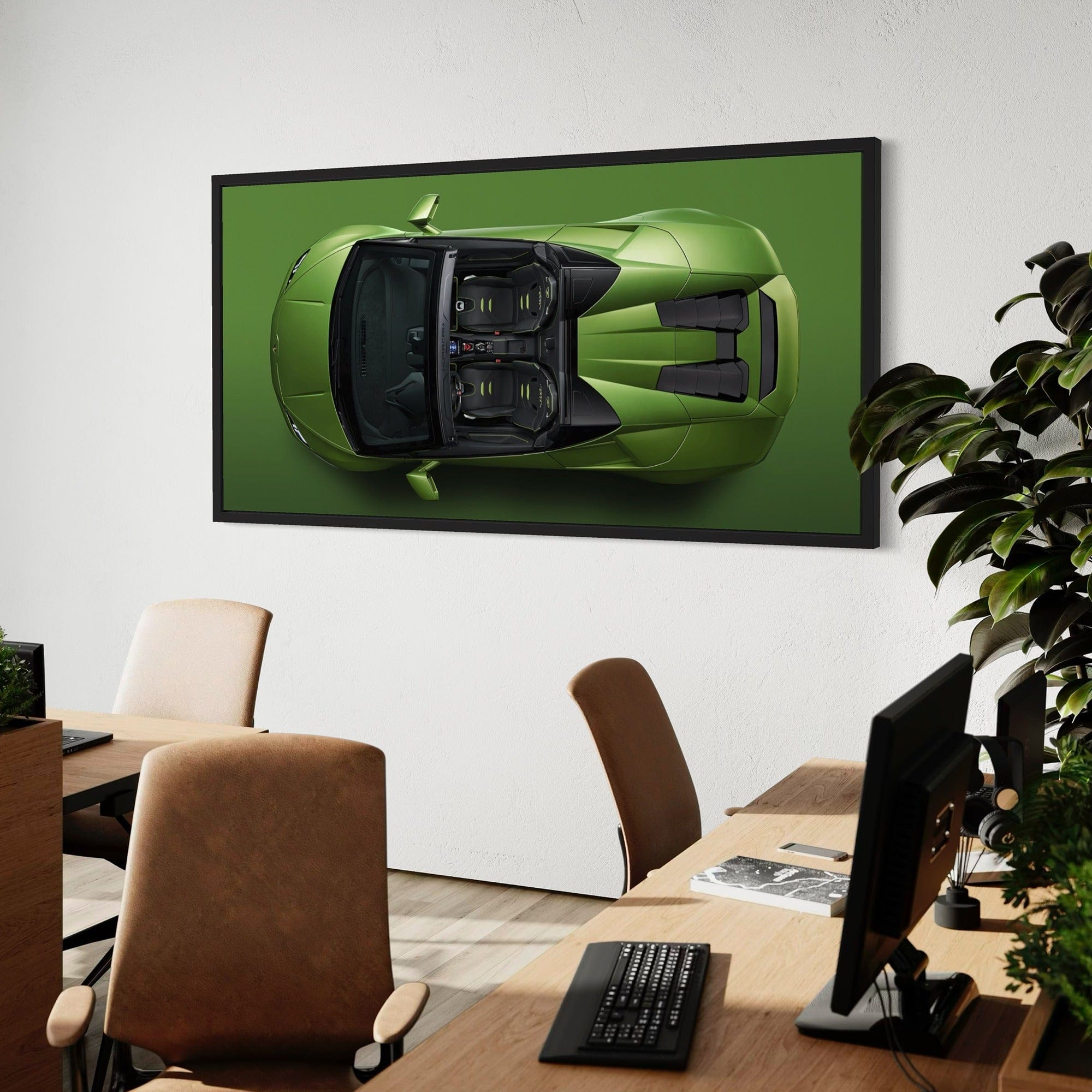 Lamborghini Huracan green - sport car | Canvas Wall Art Print