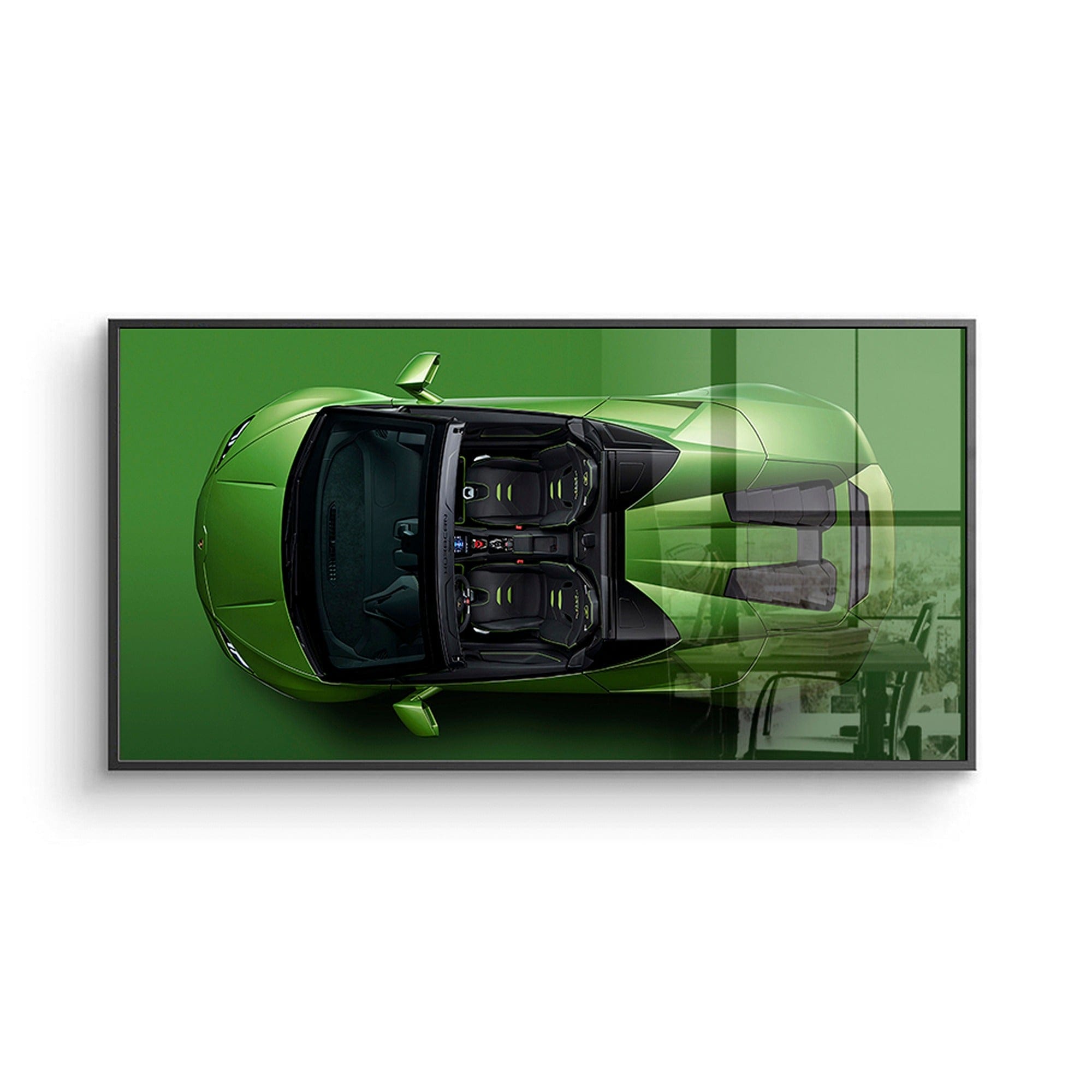 Lamborghini Huracan green - sport car | Canvas Wall Art Print