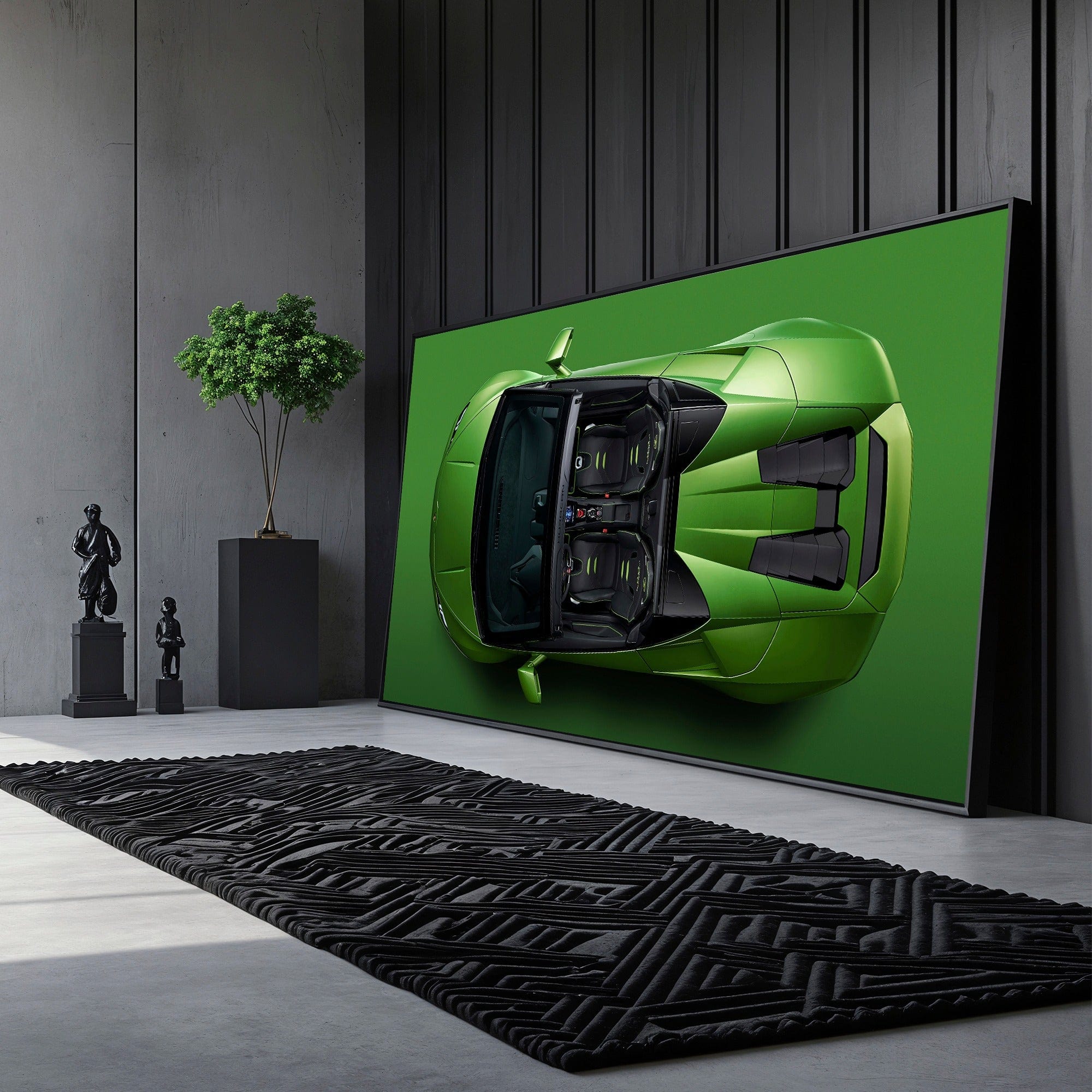 Lamborghini Huracan green - sport car | Canvas Wall Art Print