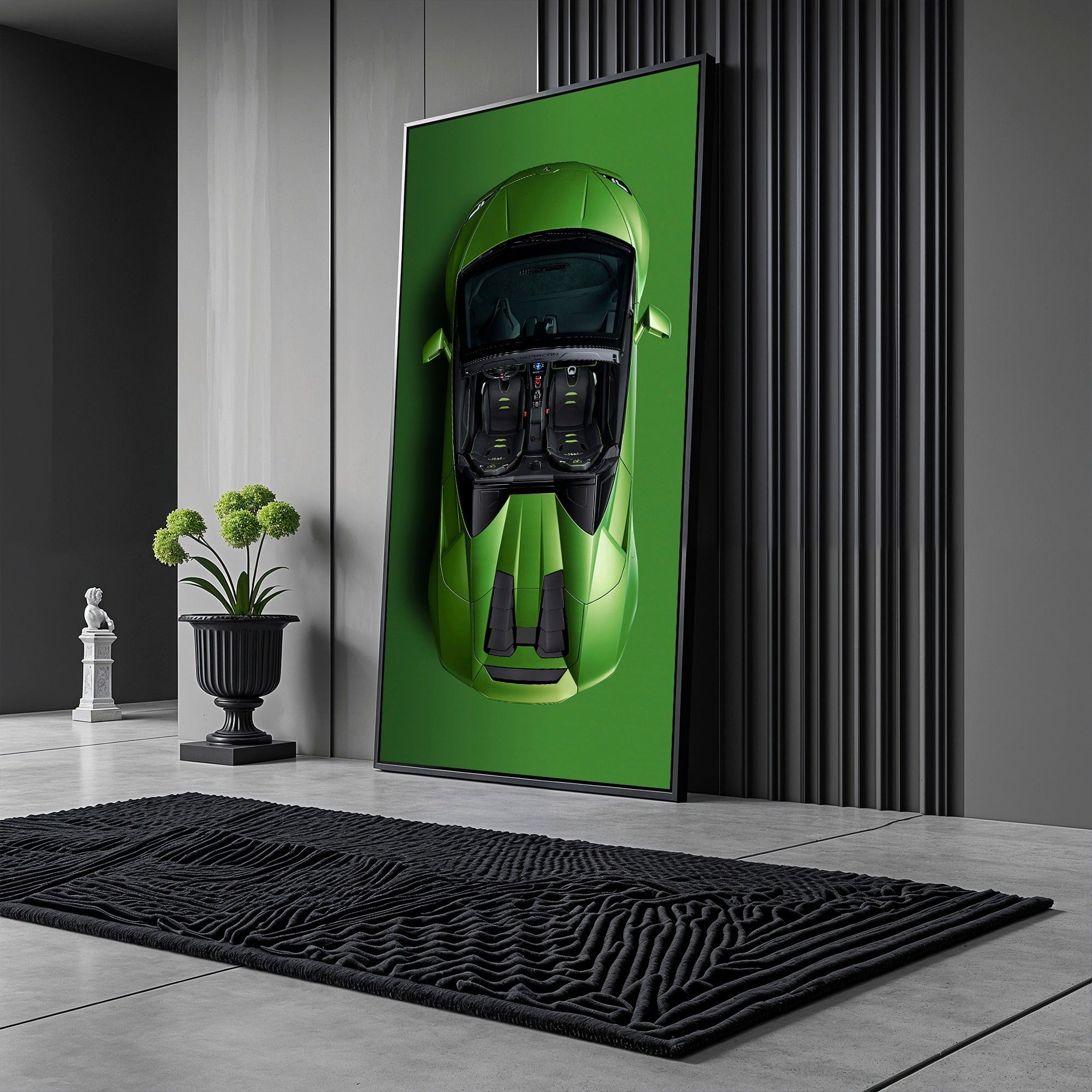 Lamborghini Huracan green - sport car | Canvas Wall Art Print