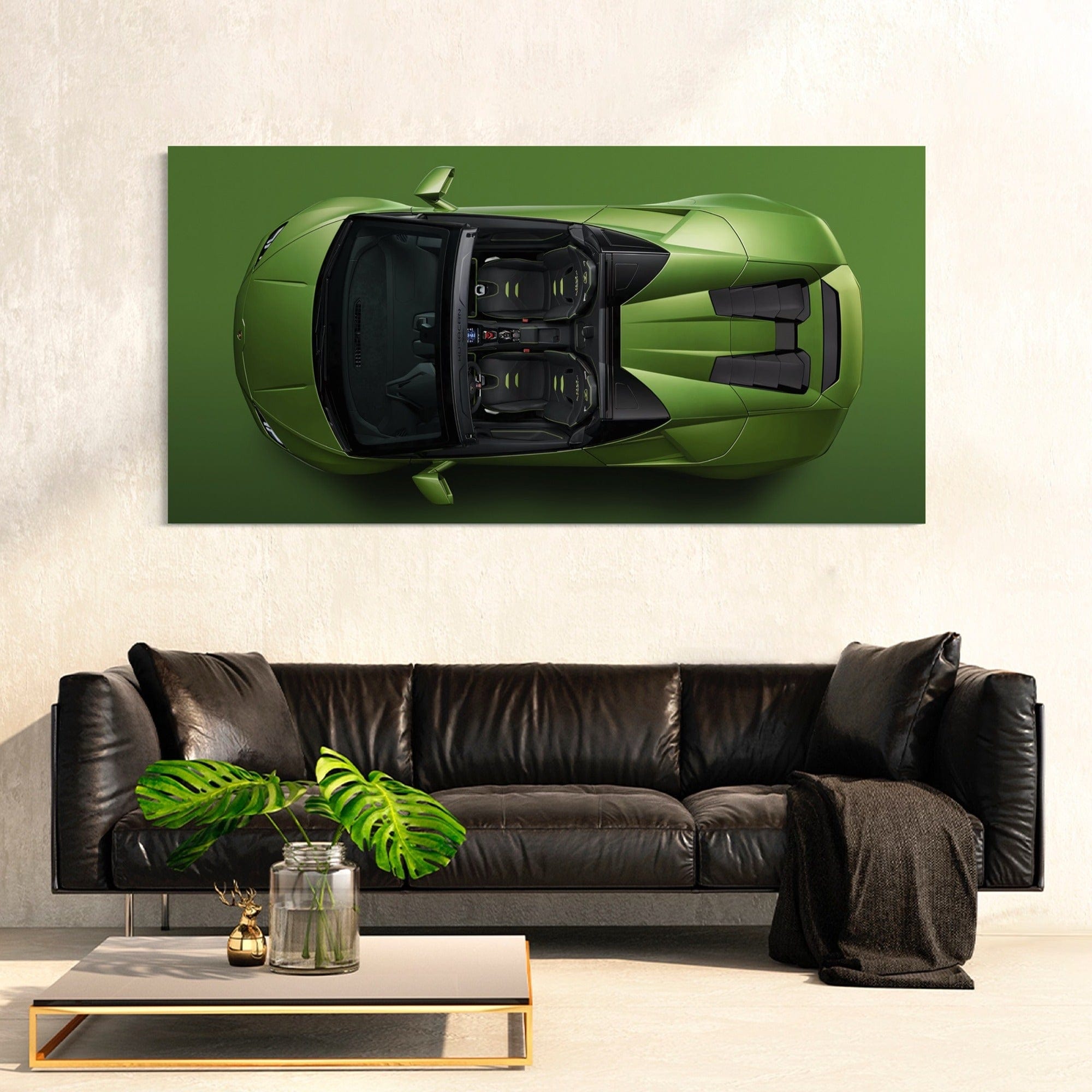 Lamborghini Huracan green - sport car | Canvas Wall Art Print
