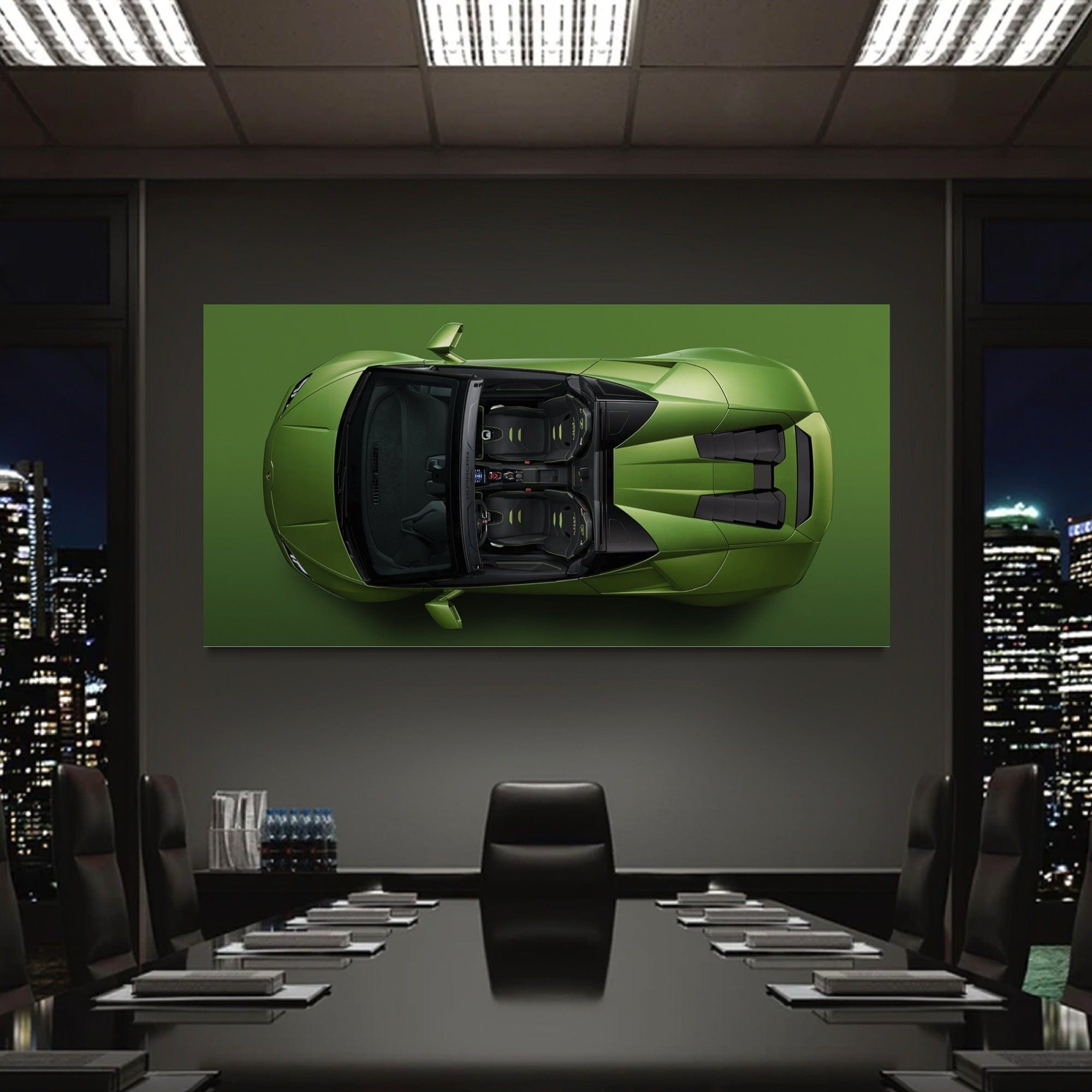 Lamborghini Huracan green - sport car | Canvas Wall Art Print