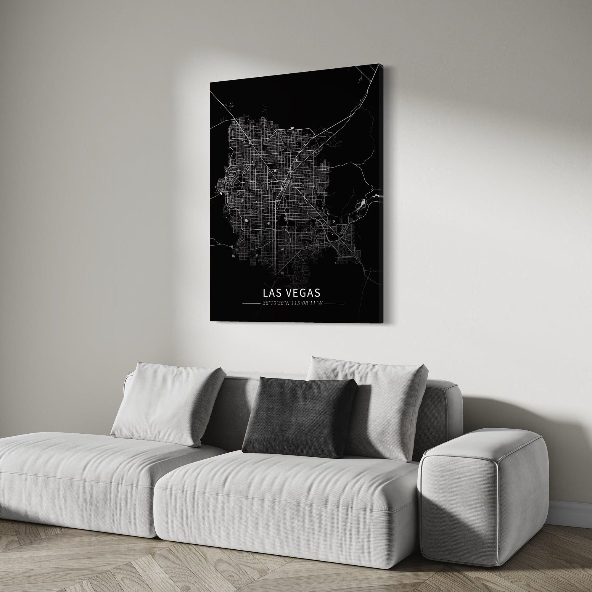 Las Vegas City Map Canvas