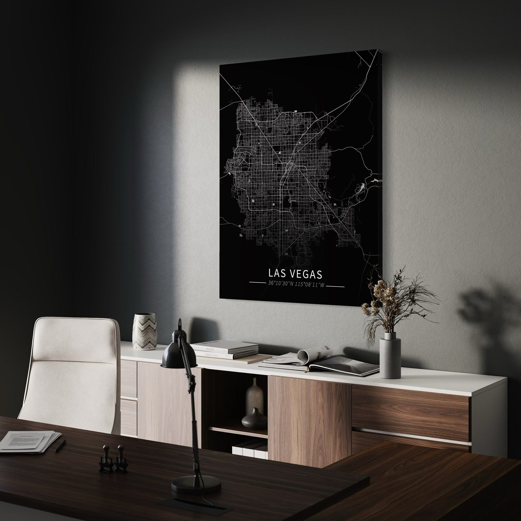 Las Vegas City Map Canvas