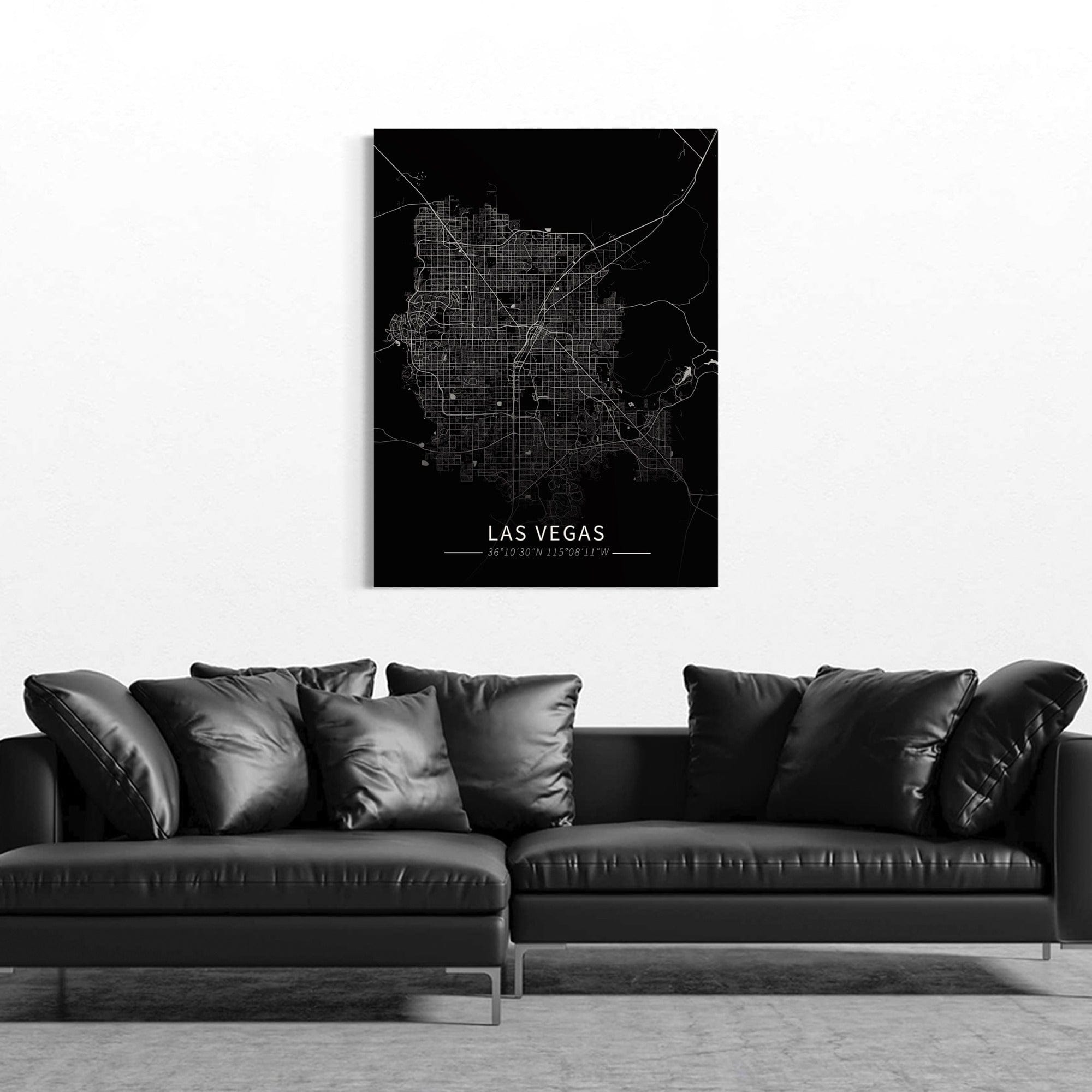 Las Vegas City Map Canvas