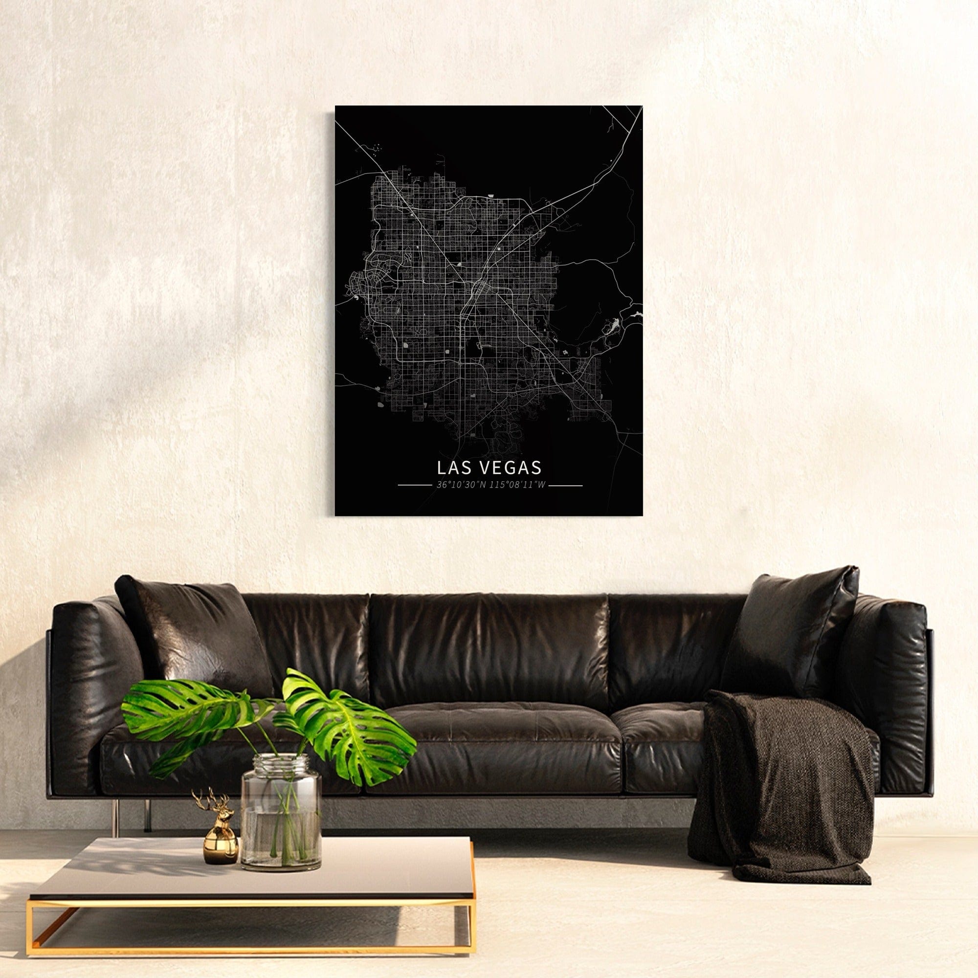 Las Vegas City Map Canvas