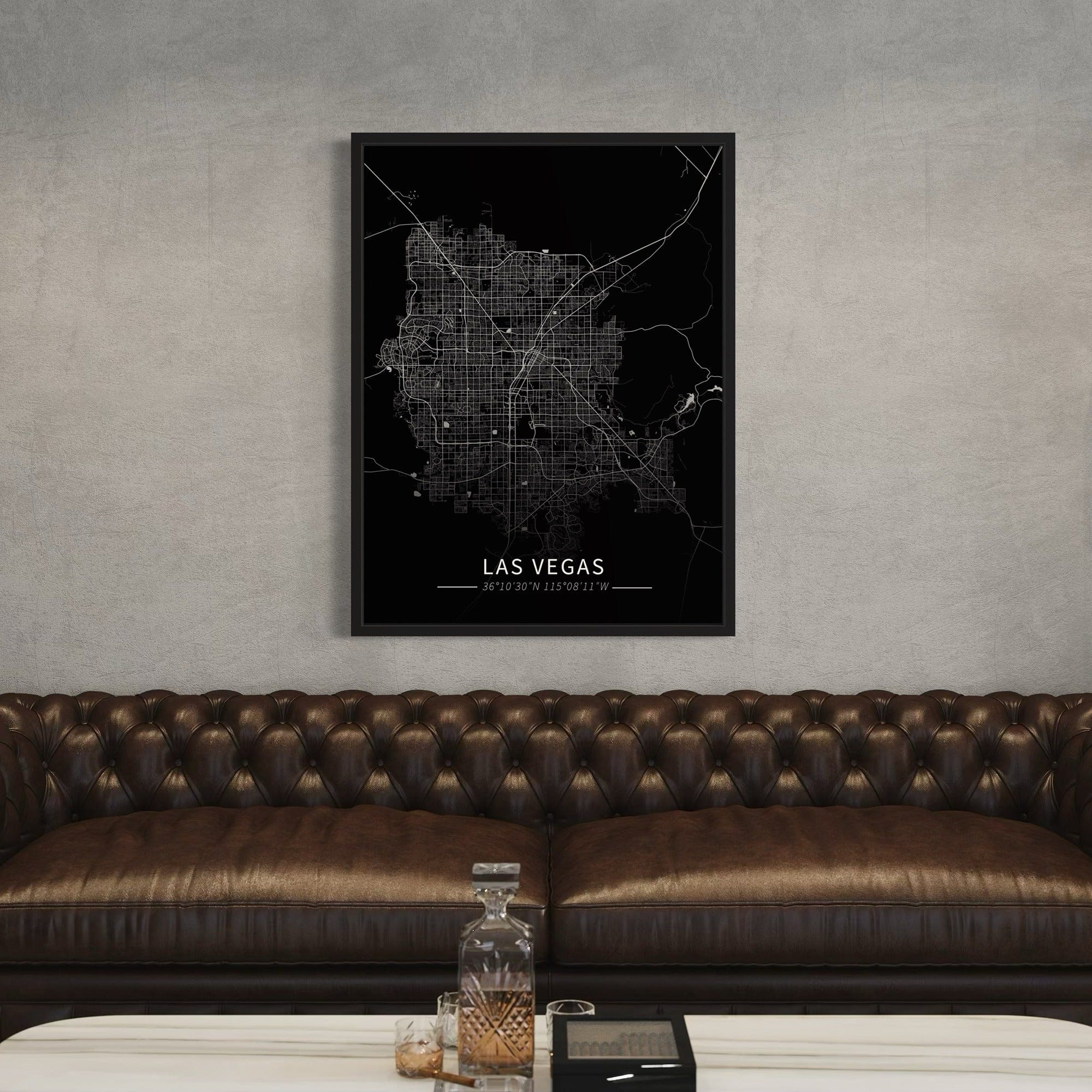 Las Vegas City Map Canvas
